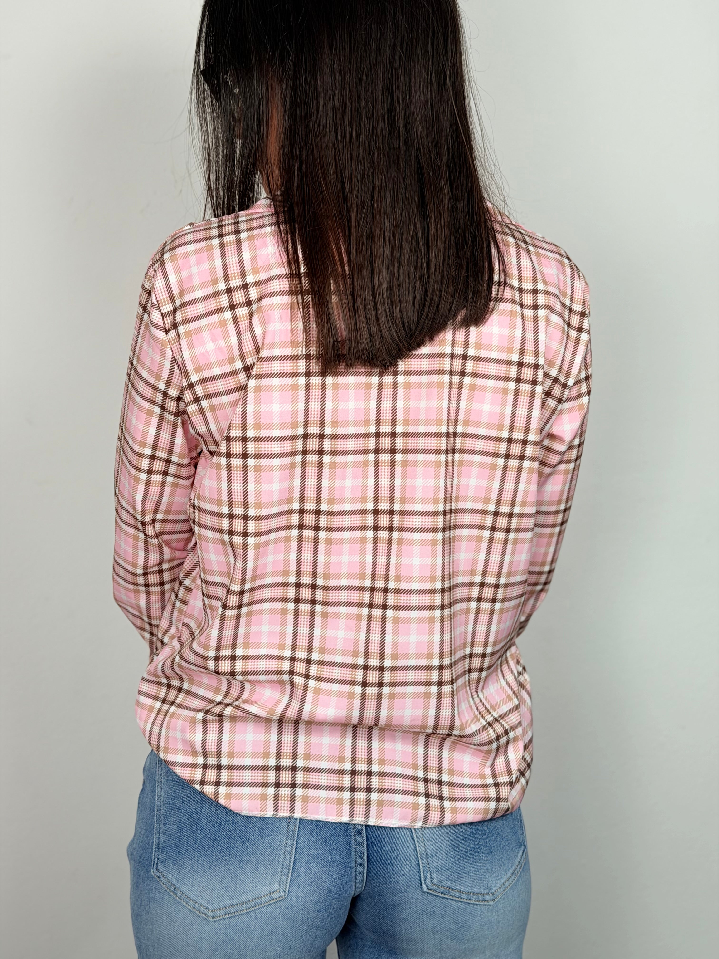 CAMICIA QUADRI ROSA