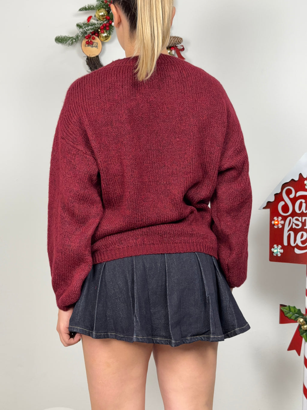 MAGLIONE VACANZE DI NATALE BORDEAUX