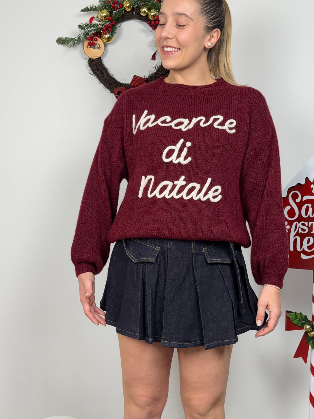 MAGLIONE VACANZE DI NATALE BORDEAUX