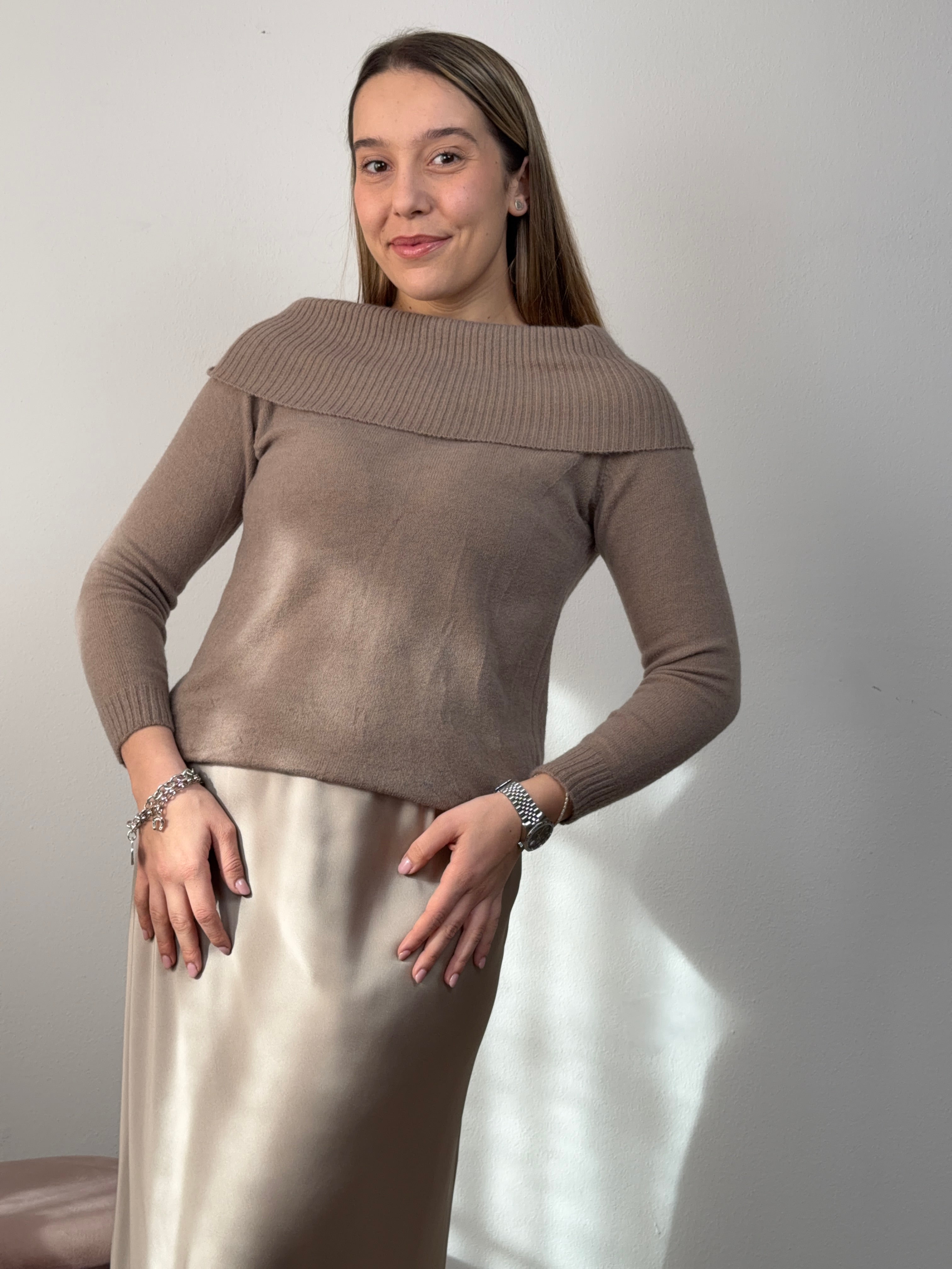 MAGLIONCINO COLLO BEIGE