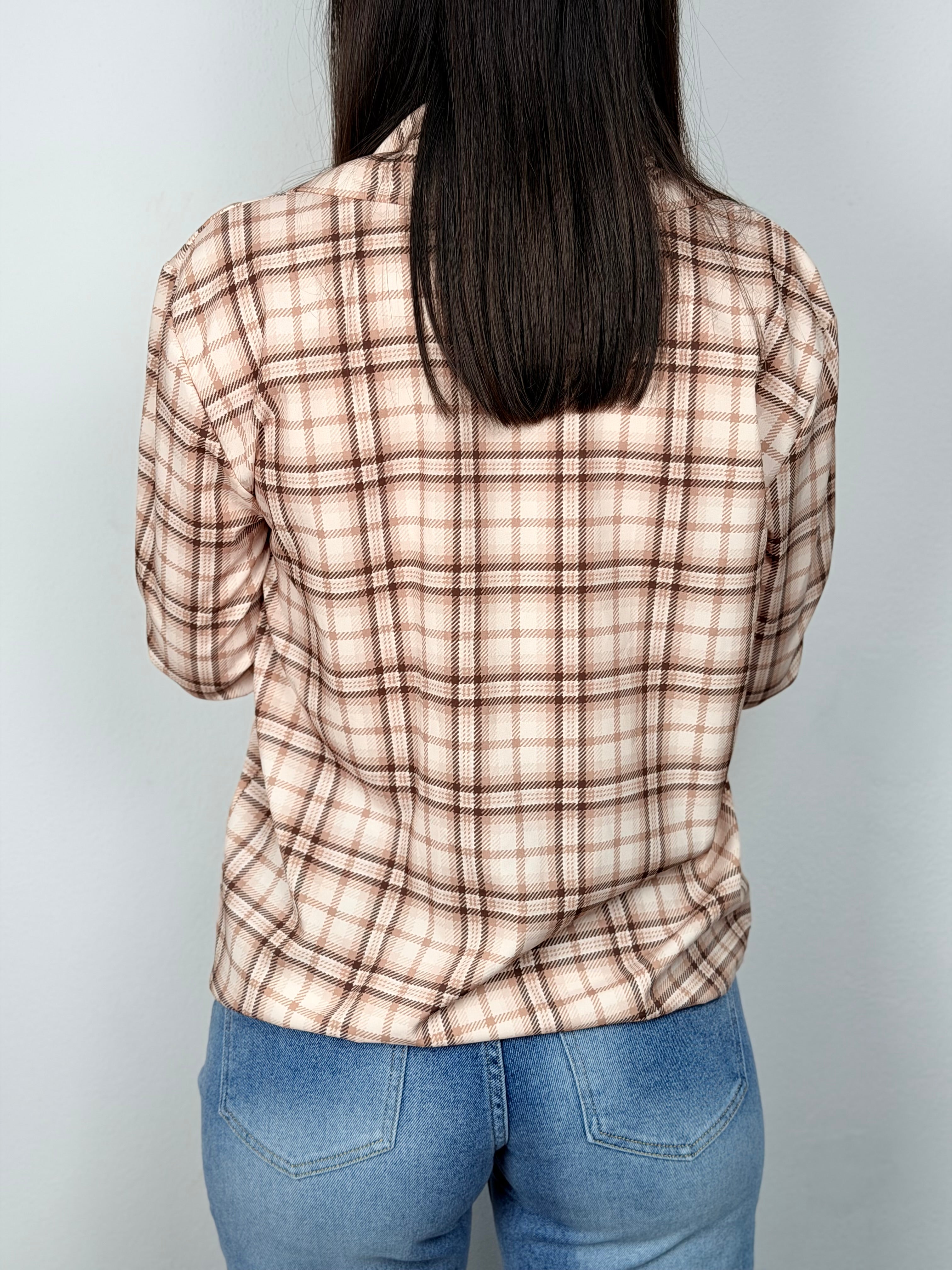 CAMICIA QUADRI BEIGE