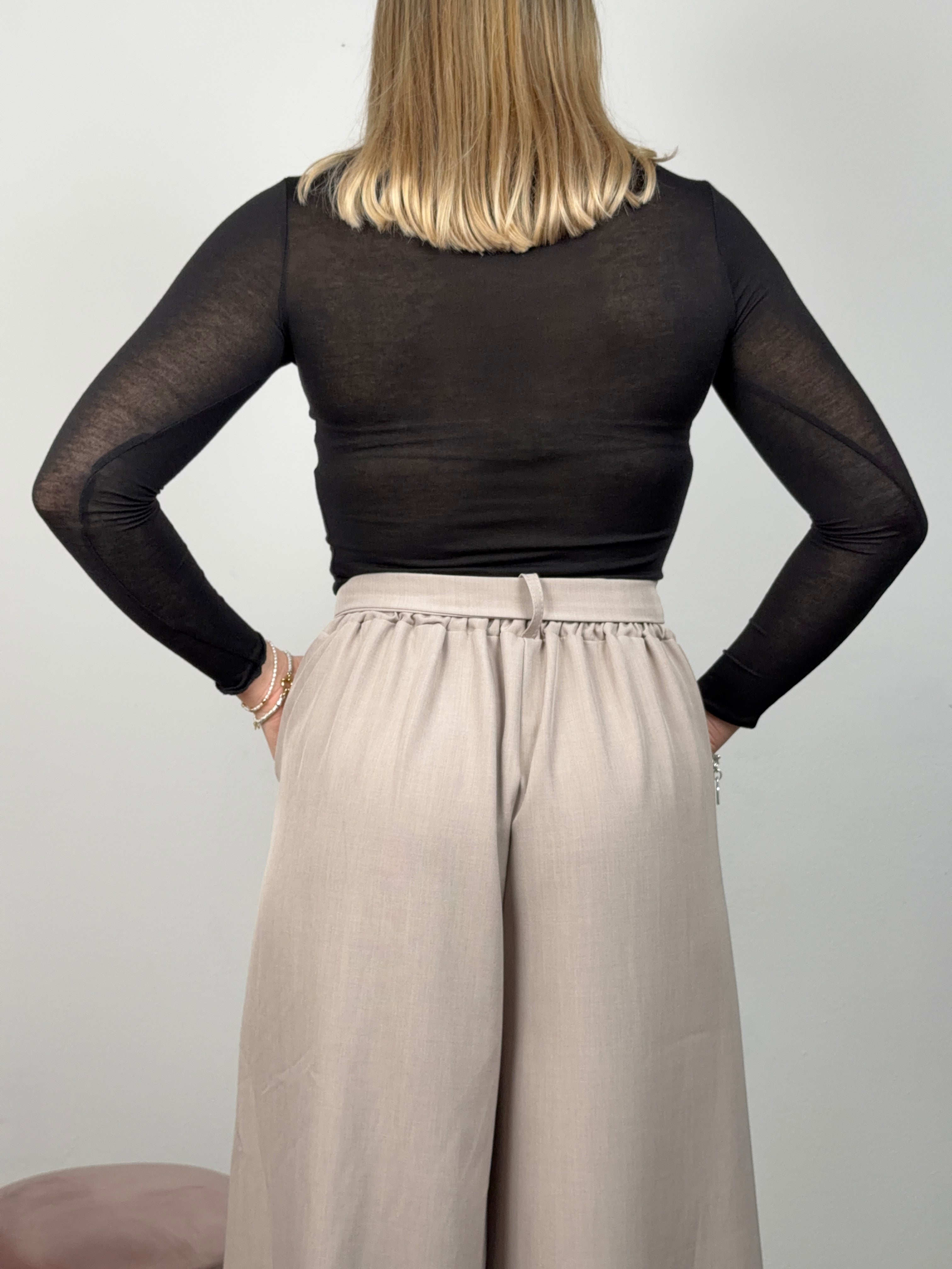 PANTALONE FIOCCO GRIGIO