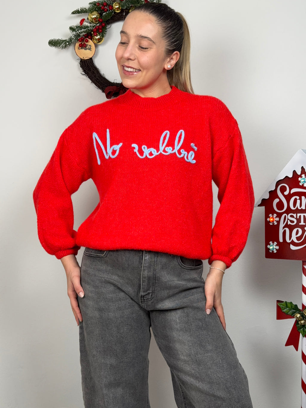 MAGLIONE NO VABBE ROSSO