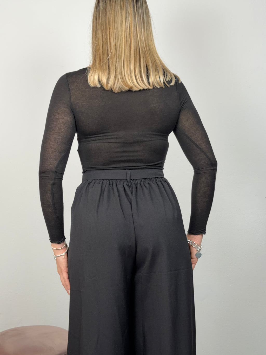 PANTALONE FIOCCO NERO