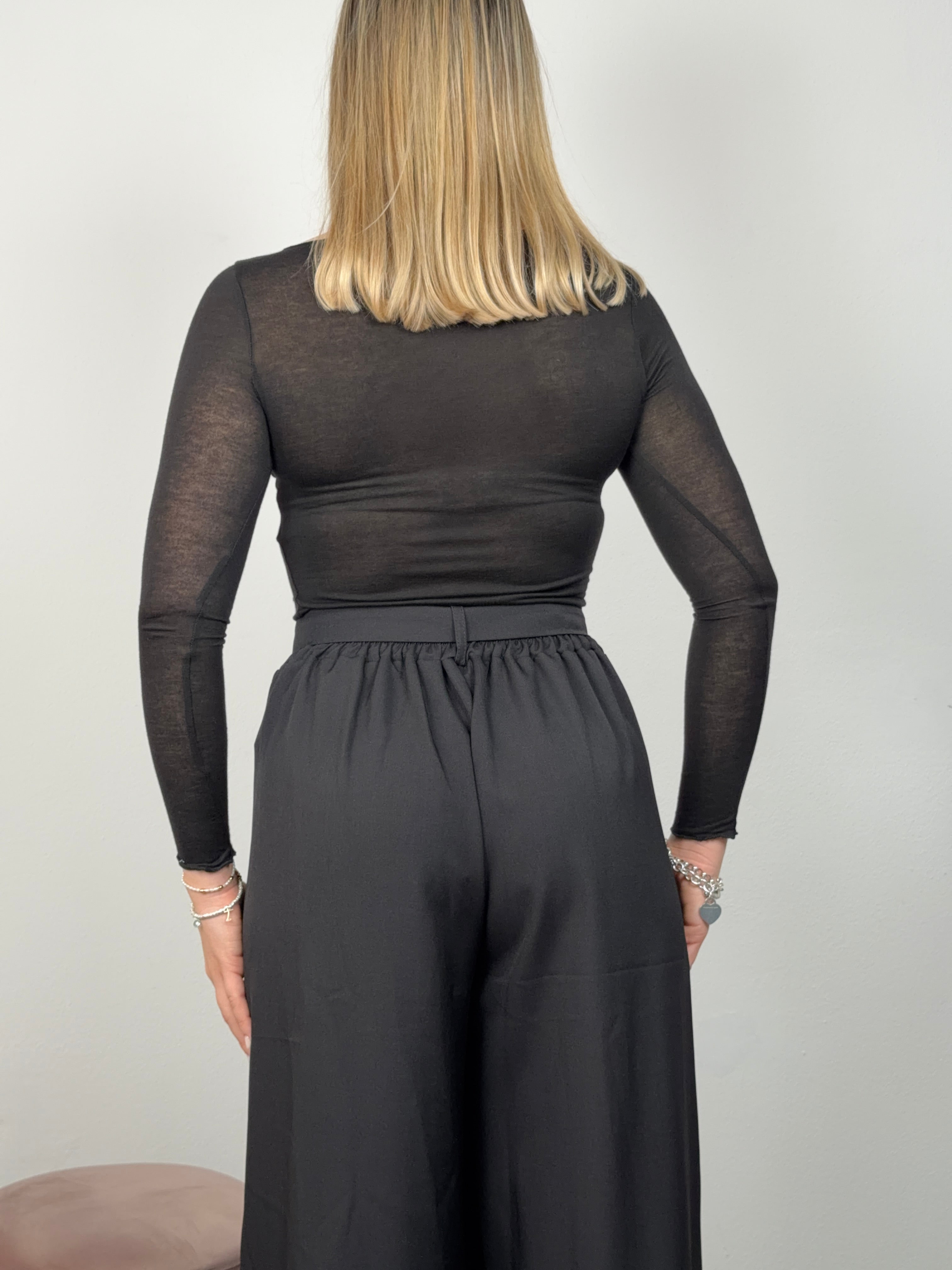 PANTALONE FIOCCO NERO