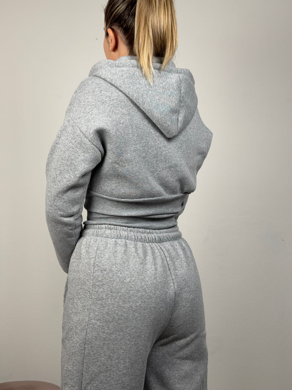 COORDINATO FELPATO GRIGIO