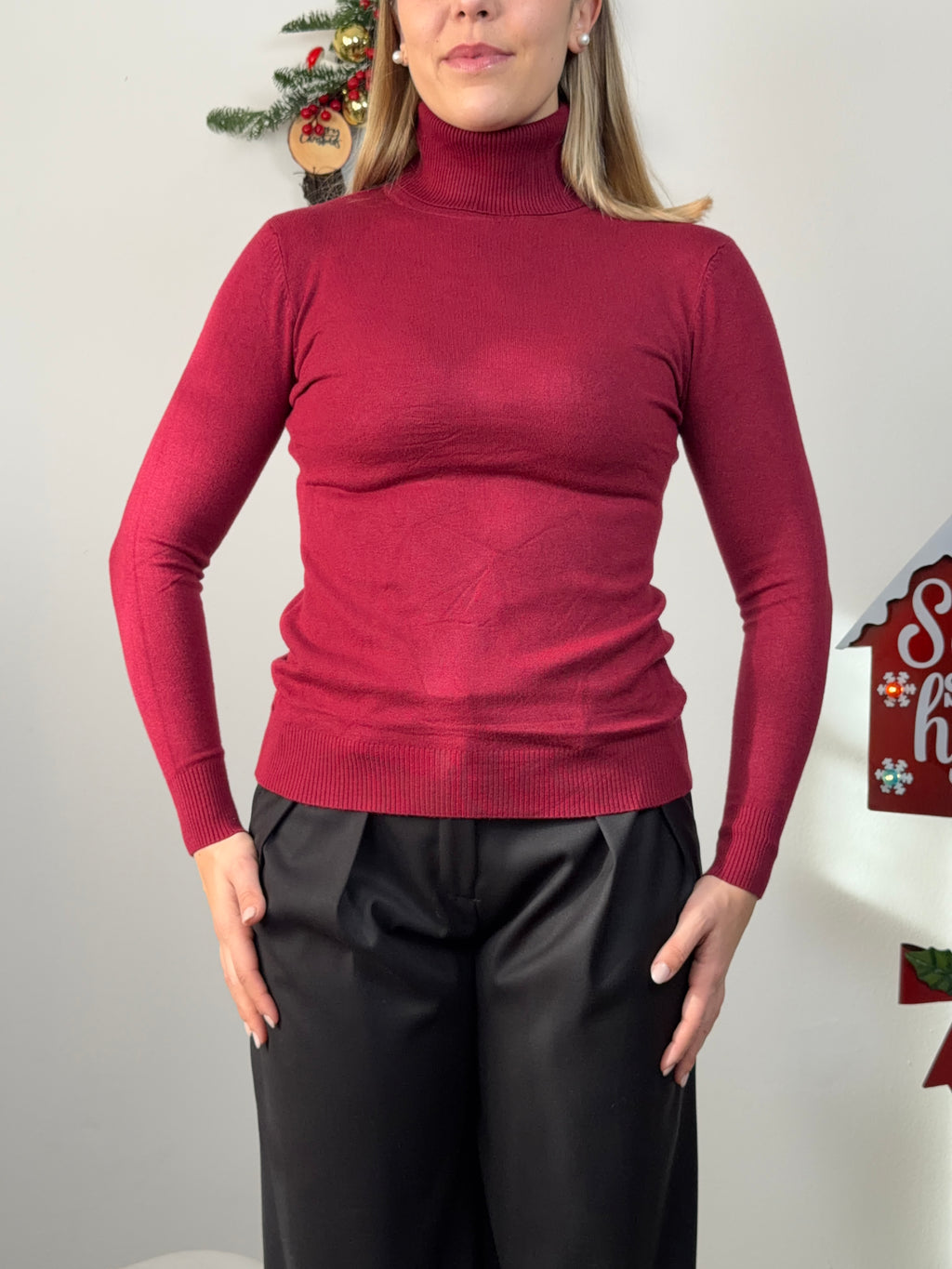 MAGLIONCINO COLLO ALTO BORDEAUX