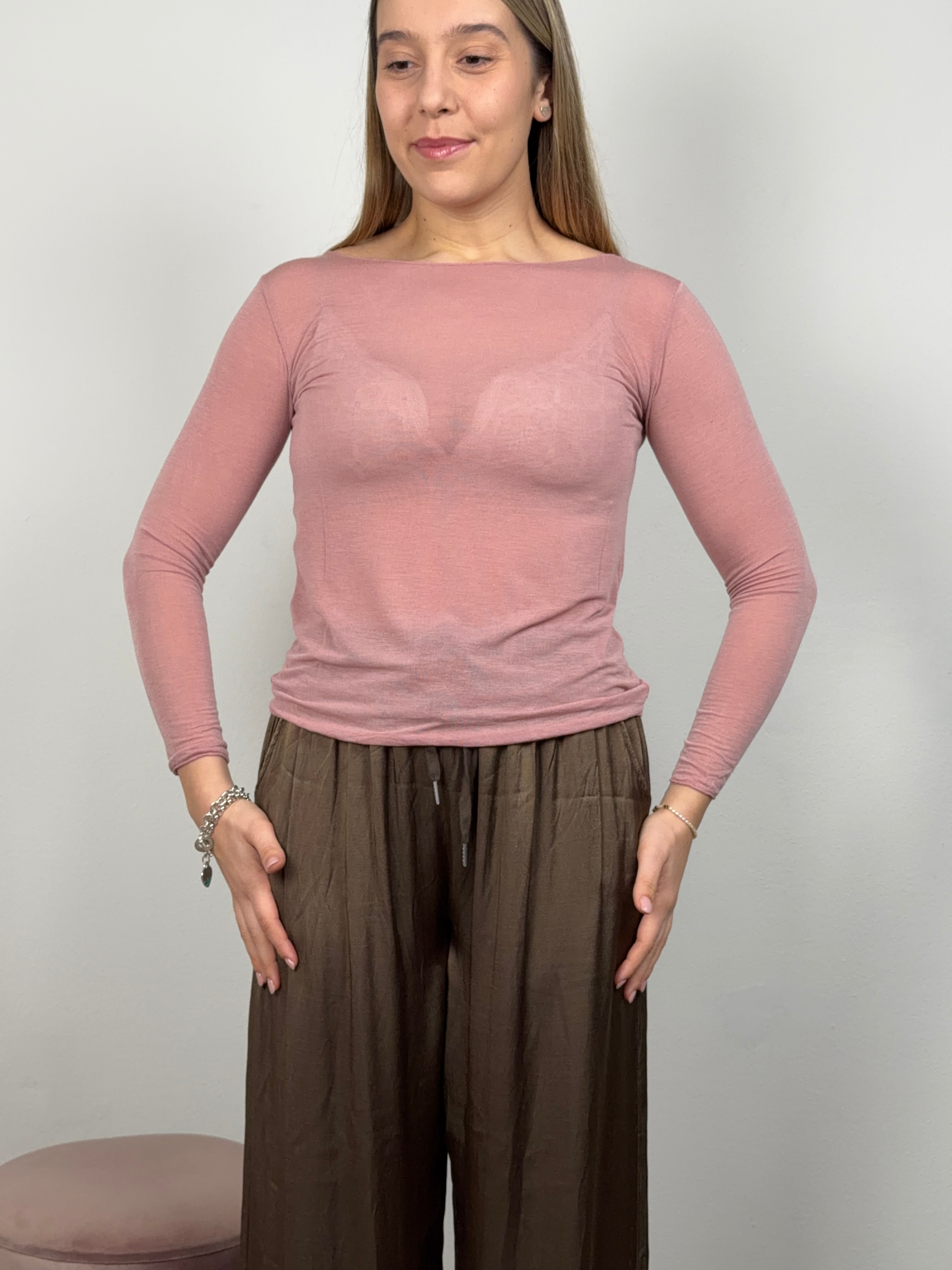 MAGLIA CASHMERE ROSA