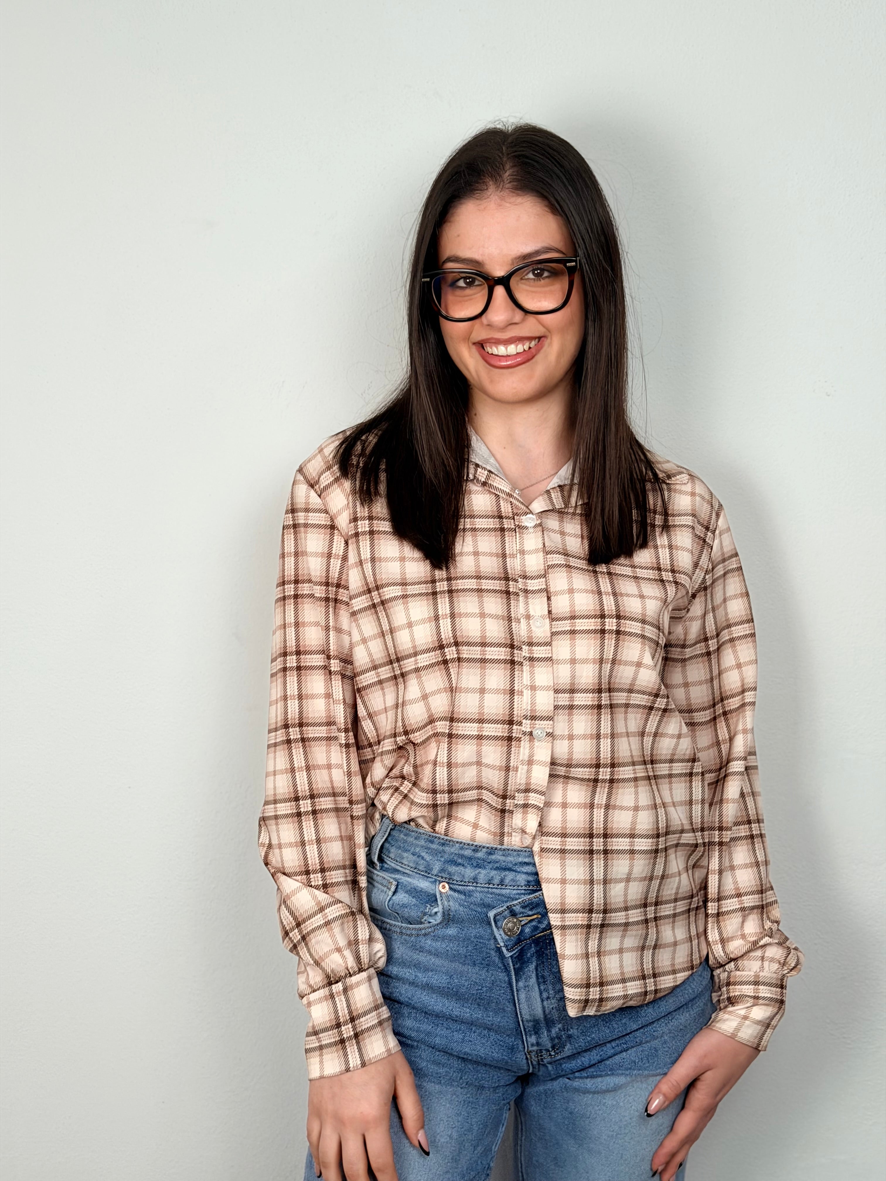 CAMICIA QUADRI BEIGE