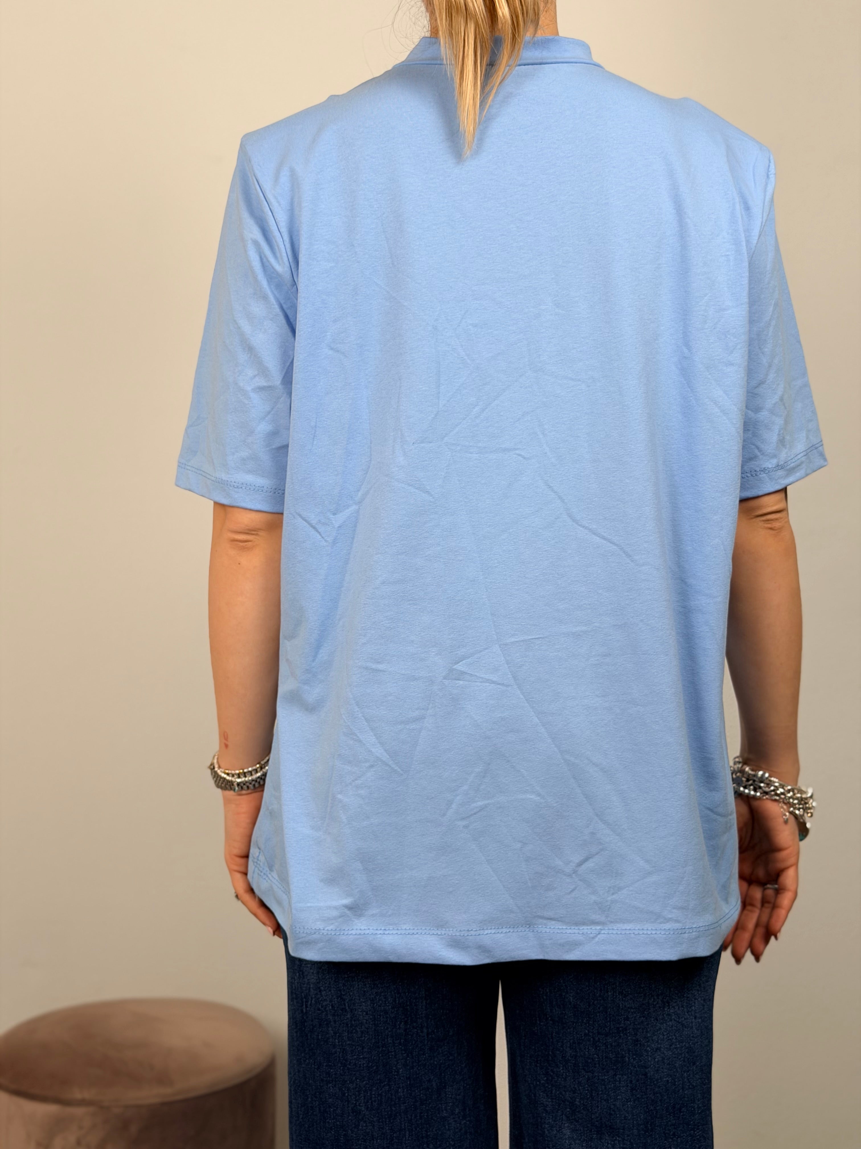 T-SHIRT OVER SPALLINE CELESTE
