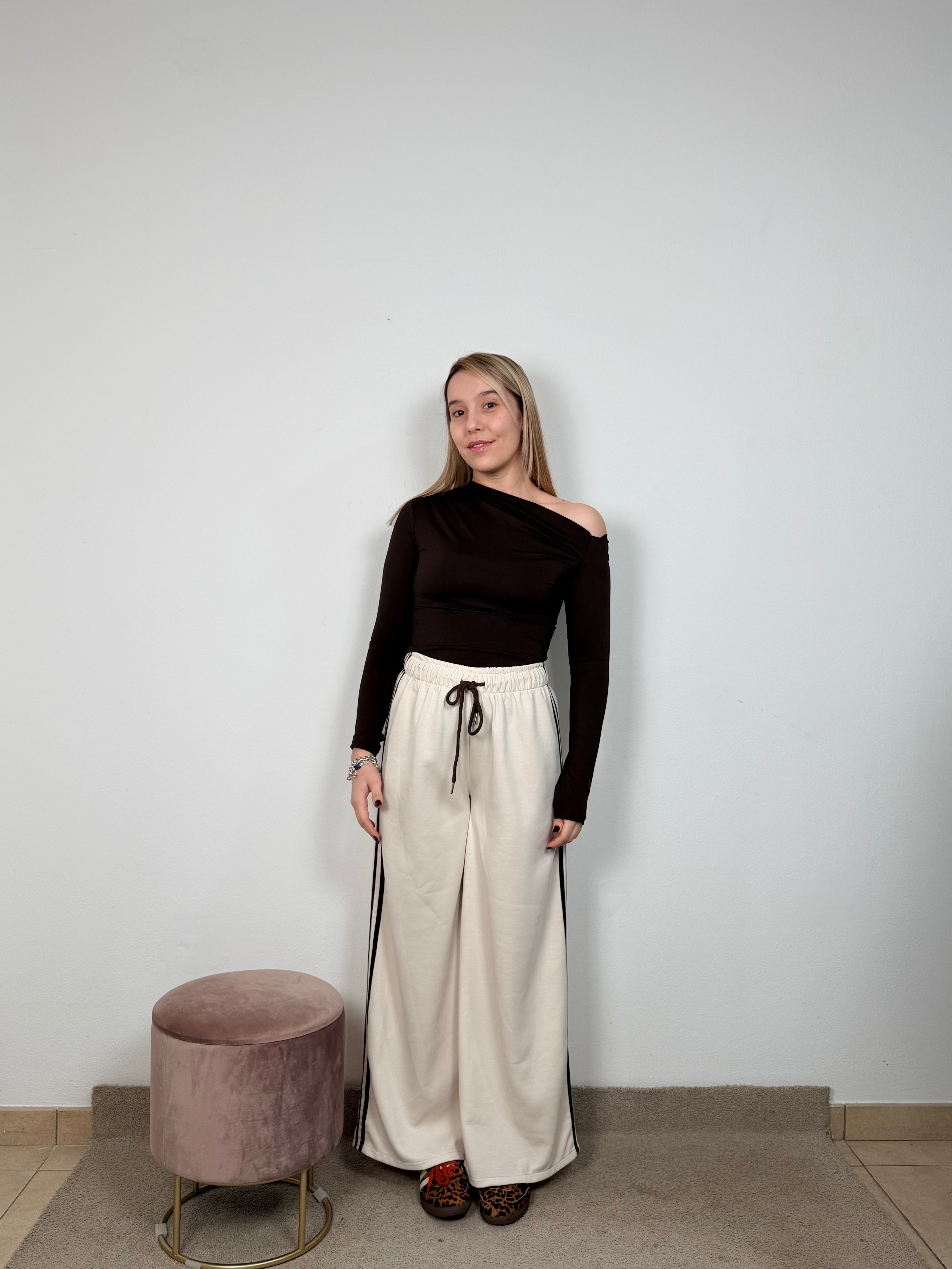 PANTALONE BANDE BEIGE