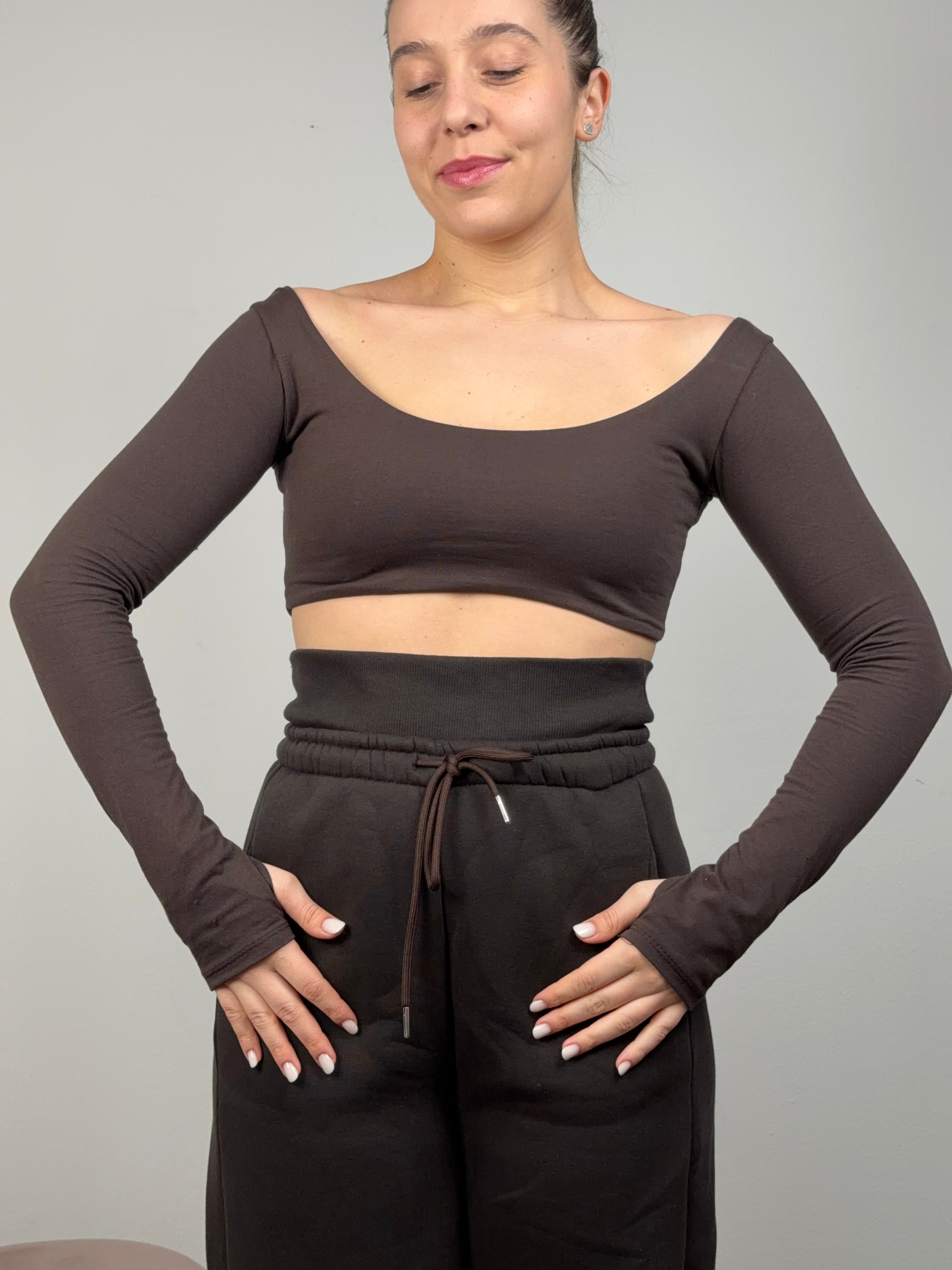 COORDINATO FELPATO MARRONE