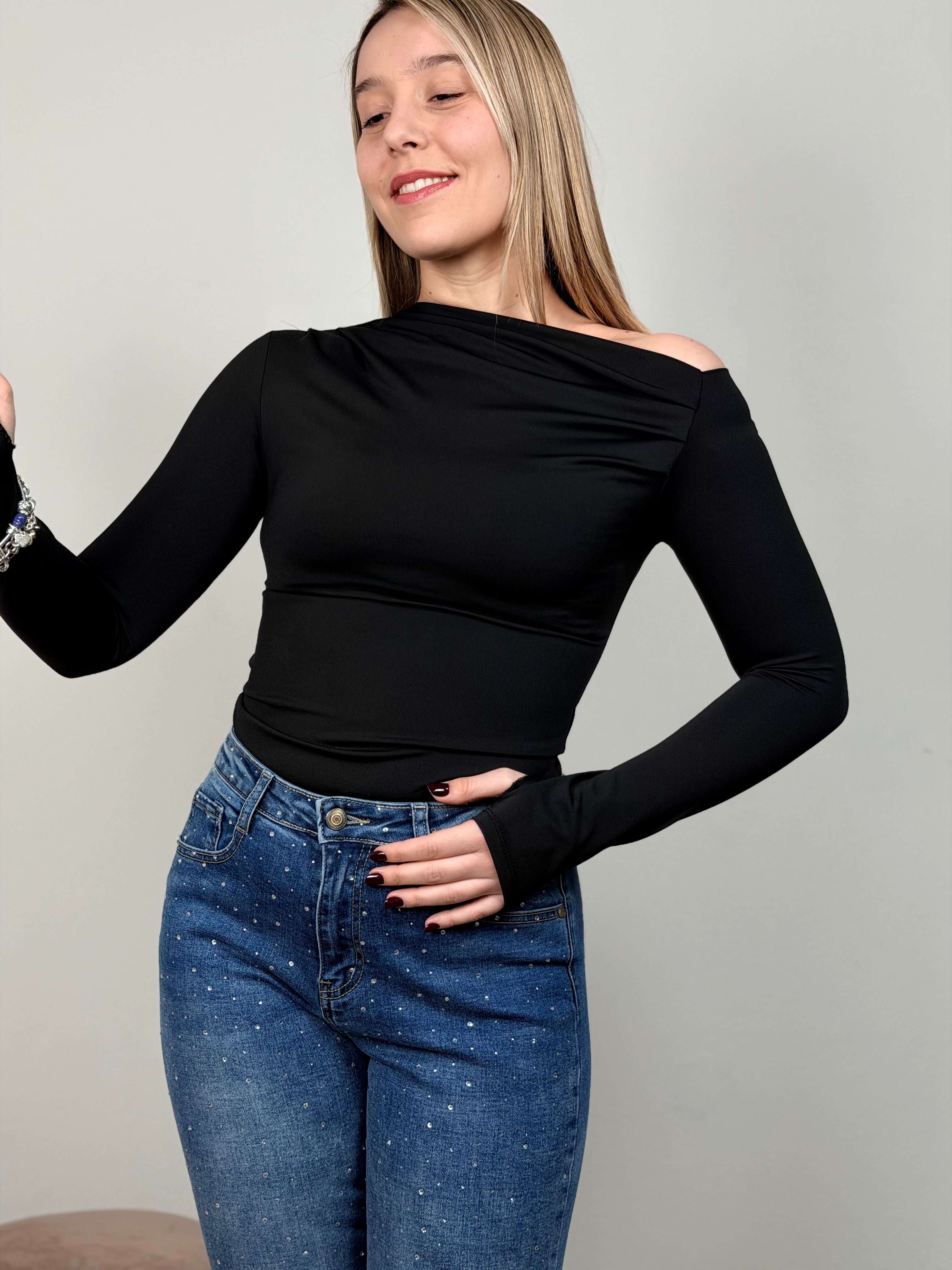 BODY DRAPPEGGIO NERO