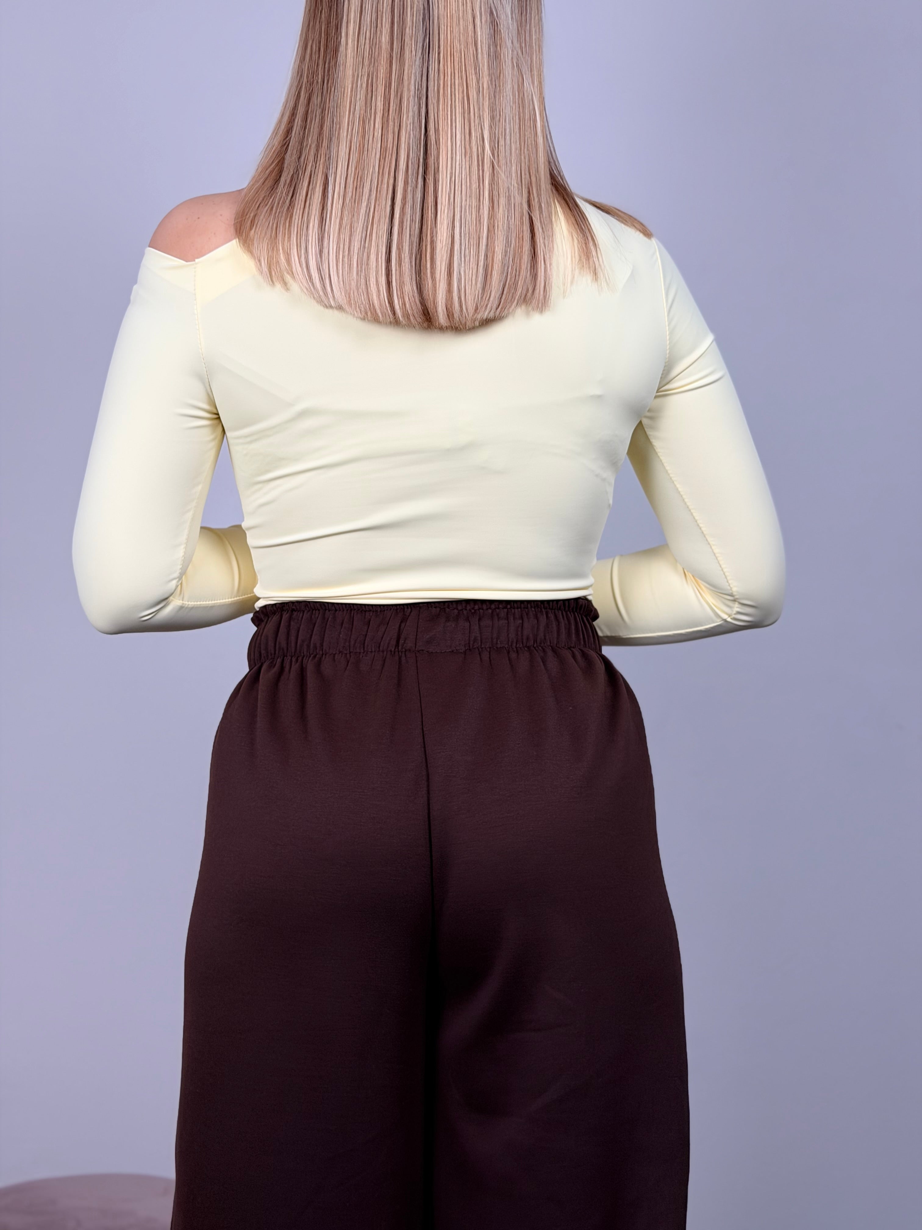 PANTALONE BANDE MARRONE