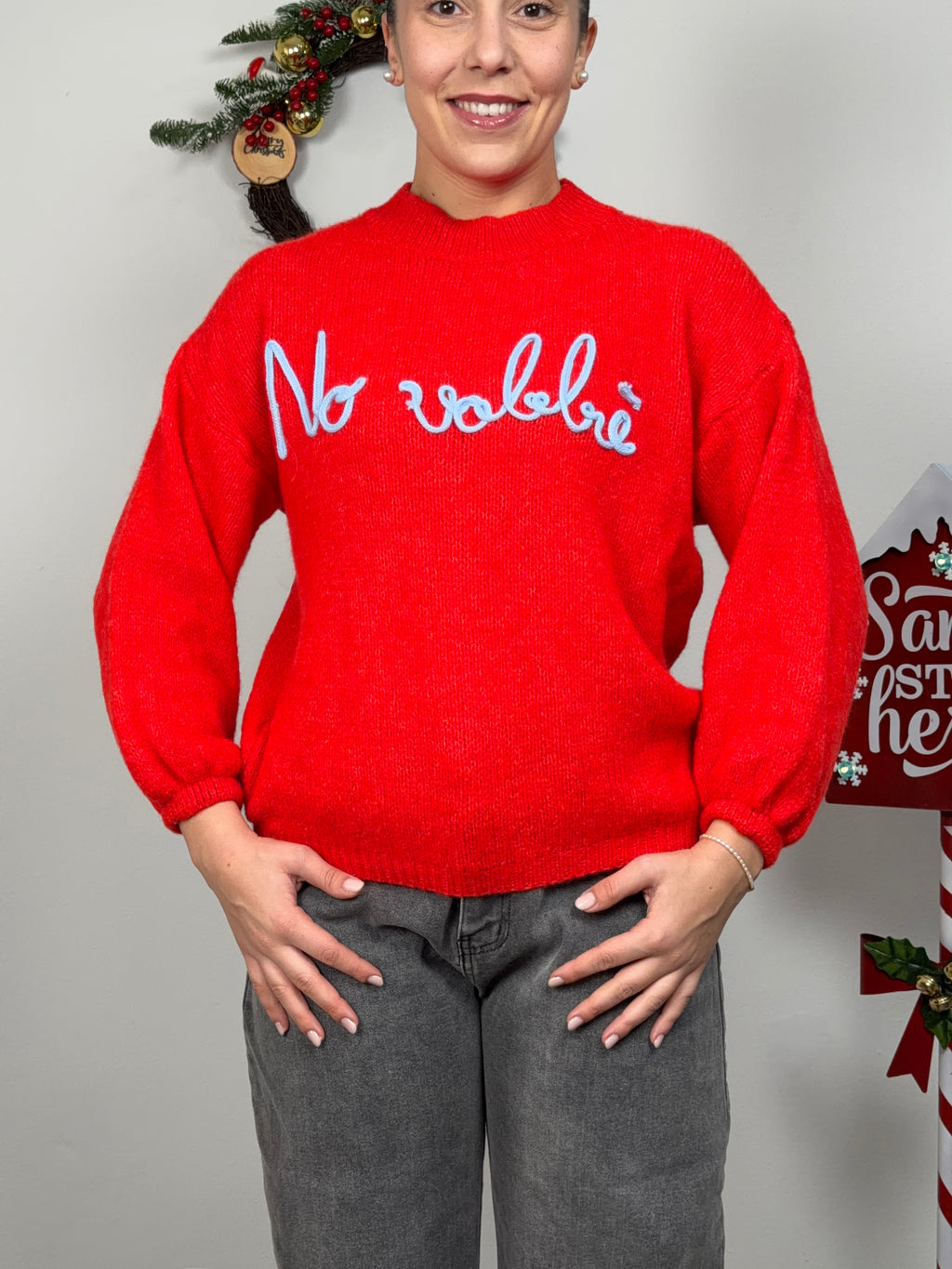 MAGLIONE NO VABBE ROSSO