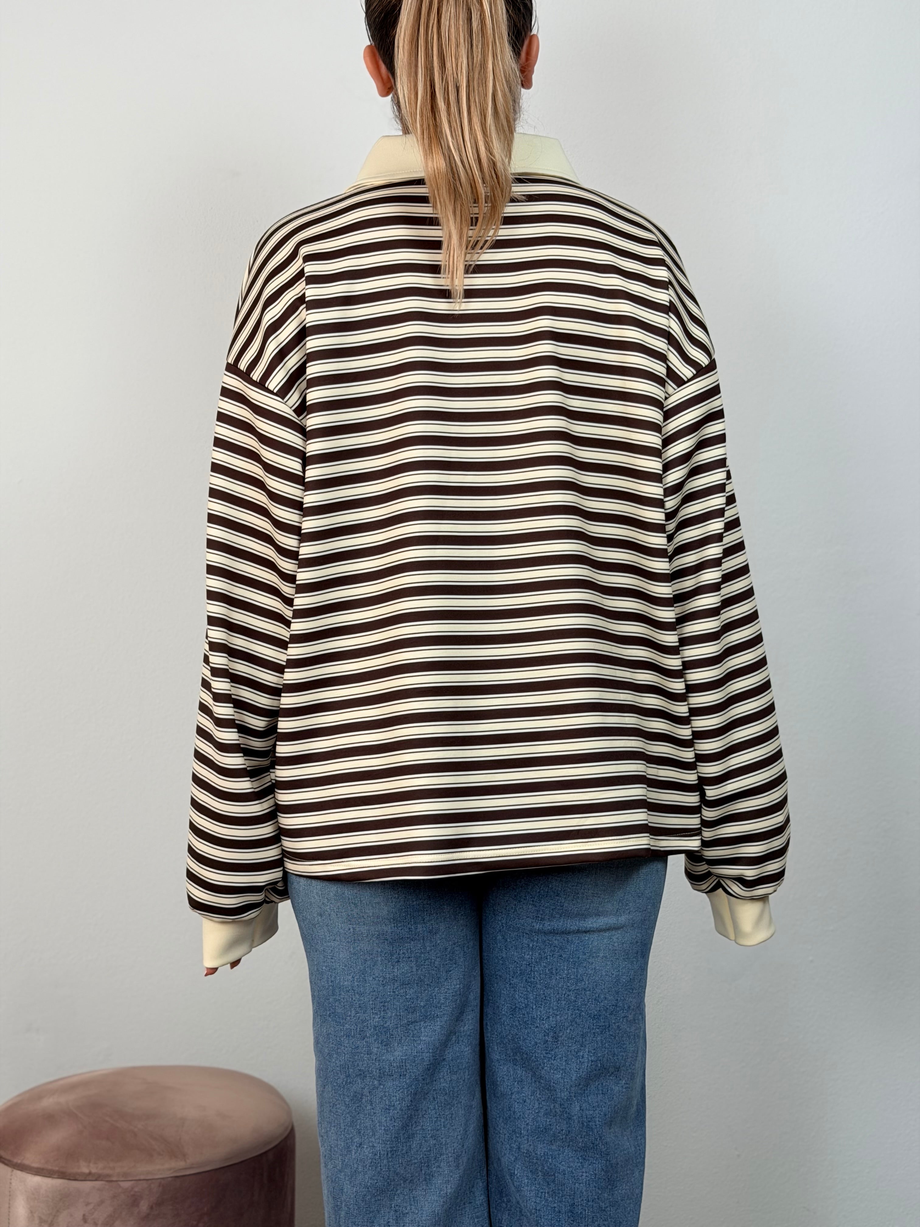 POLO GIALLA RIGHE OVER