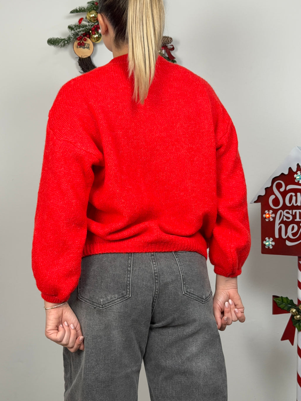 MAGLIONE NO VABBE ROSSO