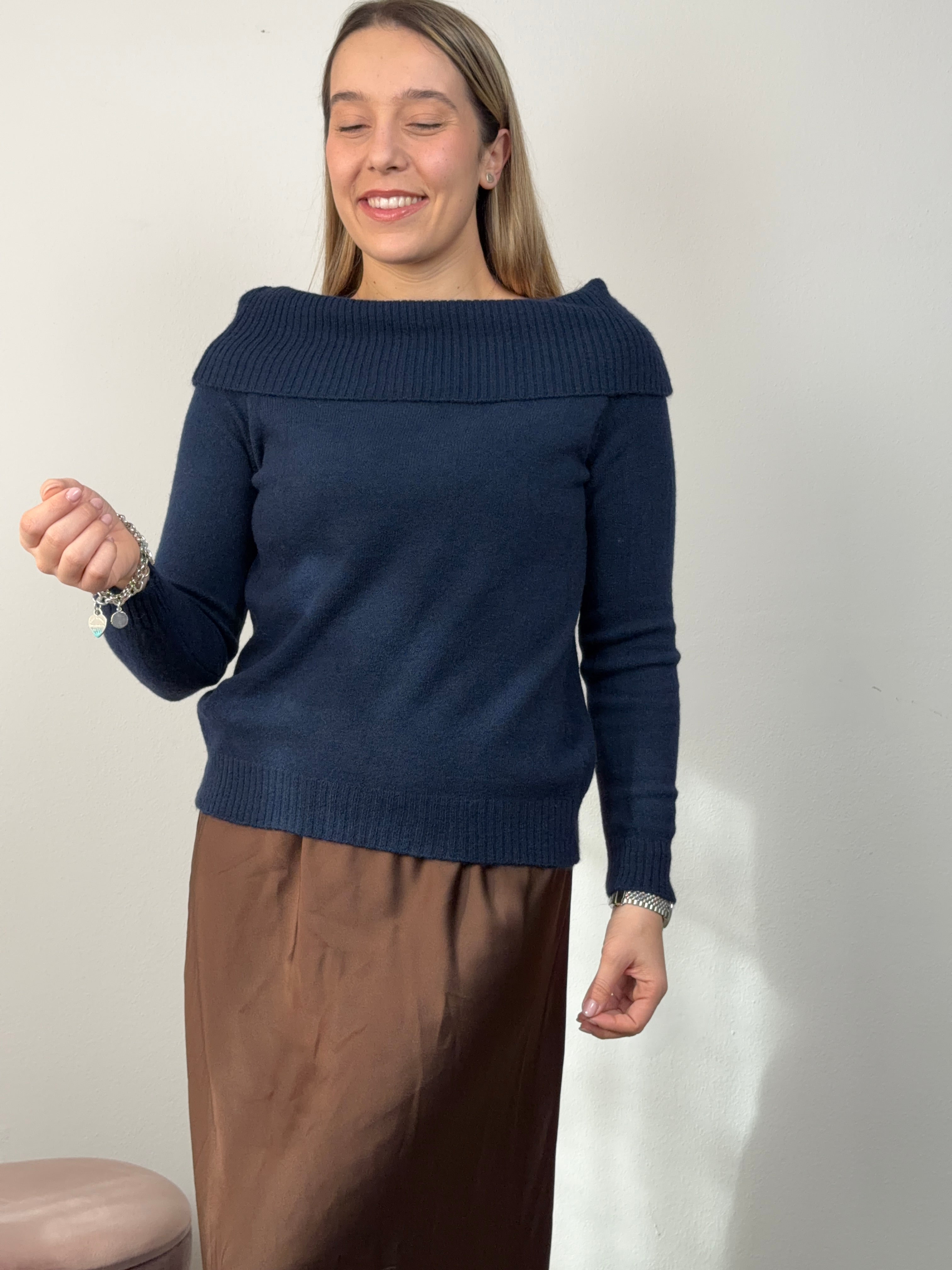 MAGLIONCINO COLLO BLU