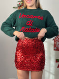 GONNA PAILLETES ROSSA
