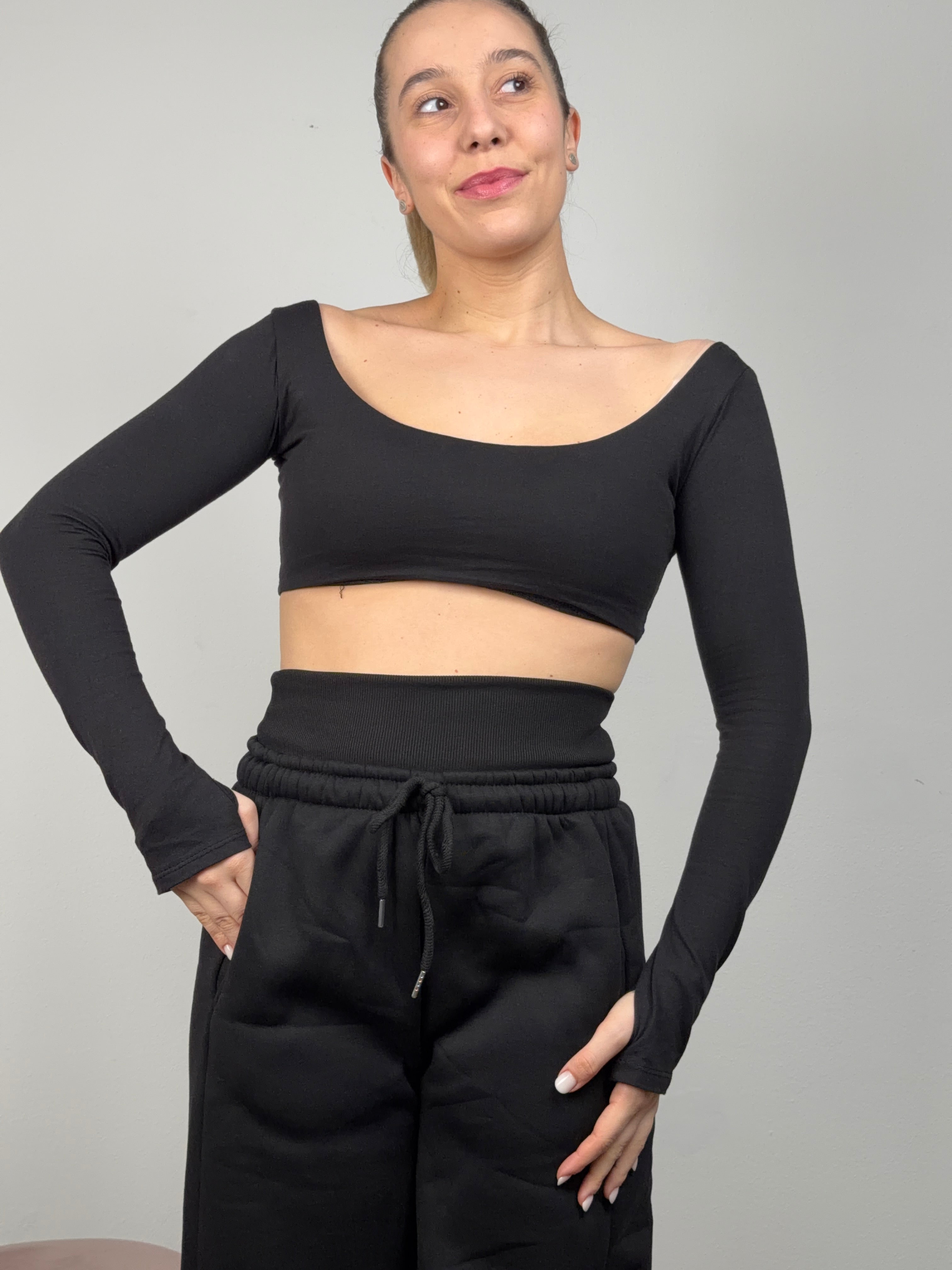 COORDINATO FELPATO NERO