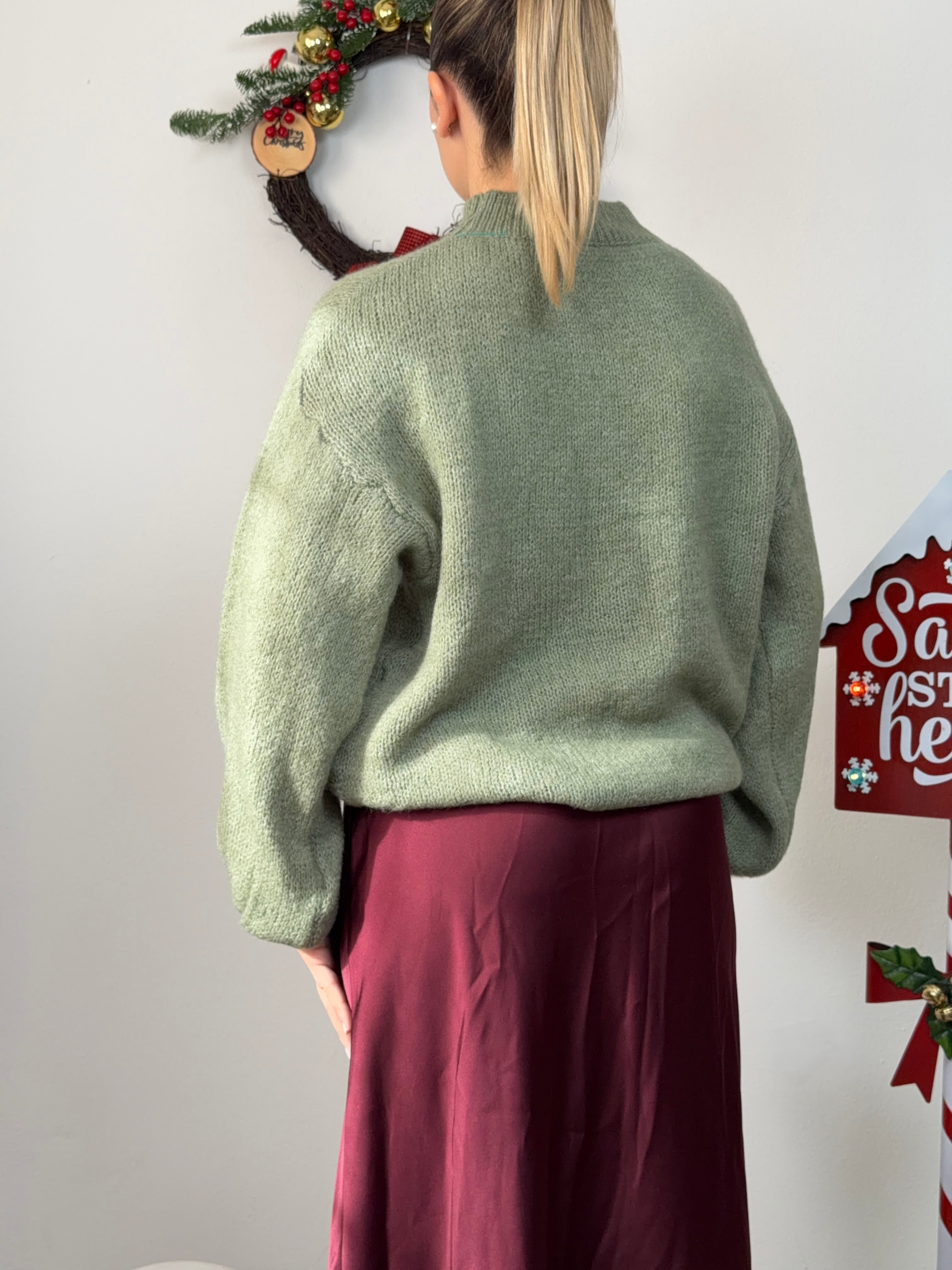 MAGLIONE ANCHE A TE E FAM VERDE