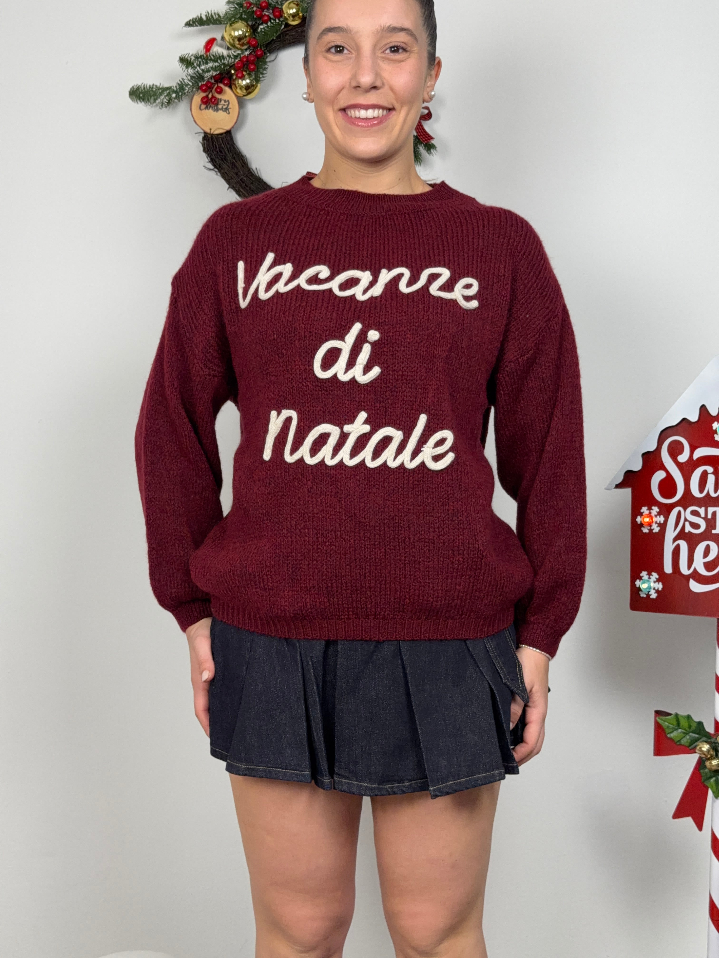 MAGLIONE VACANZE DI NATALE BORDEAUX
