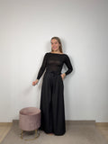 PANTALONE FIOCCO NERO