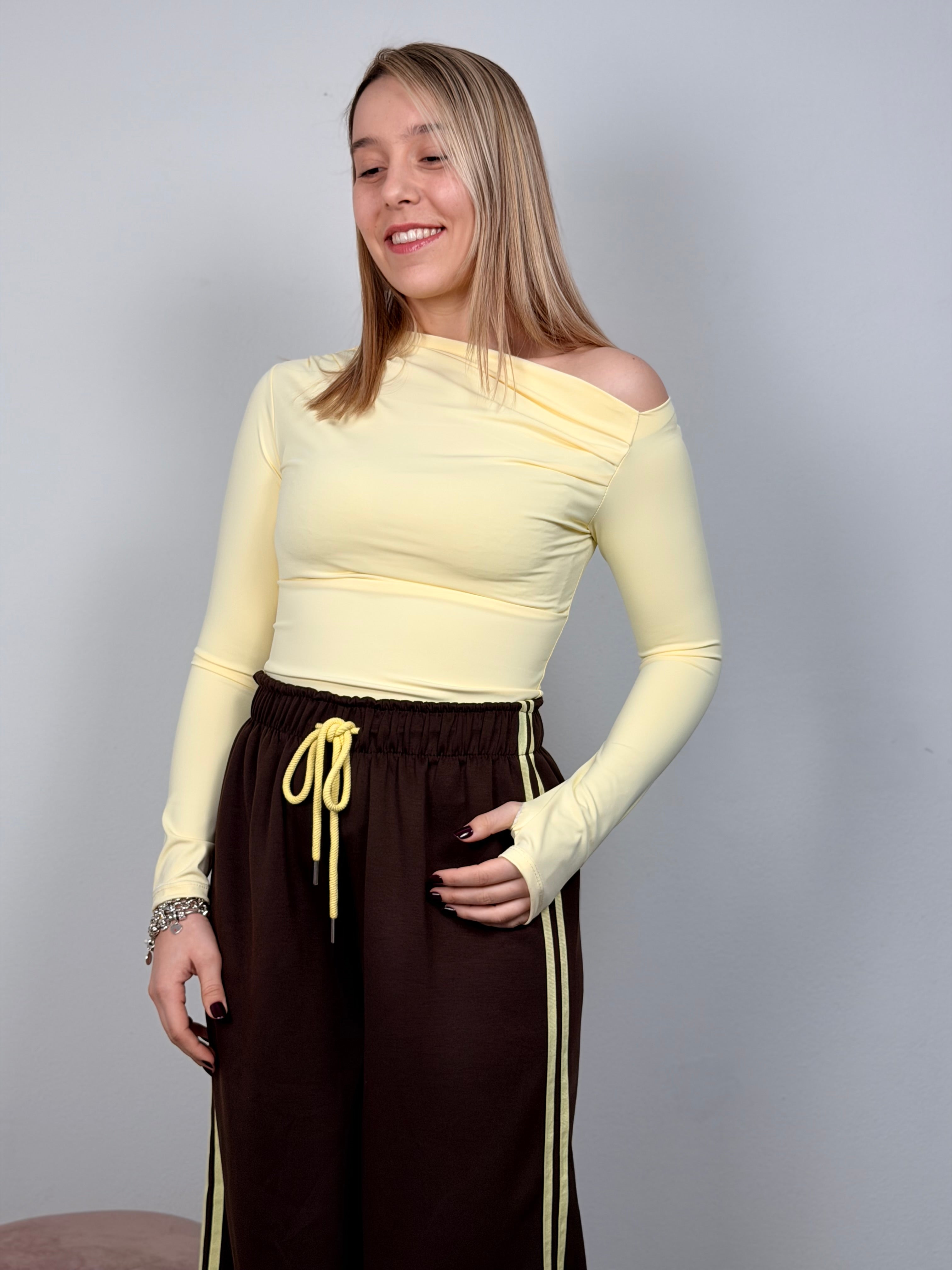 BODY DRAPPEGGIO GIALLO