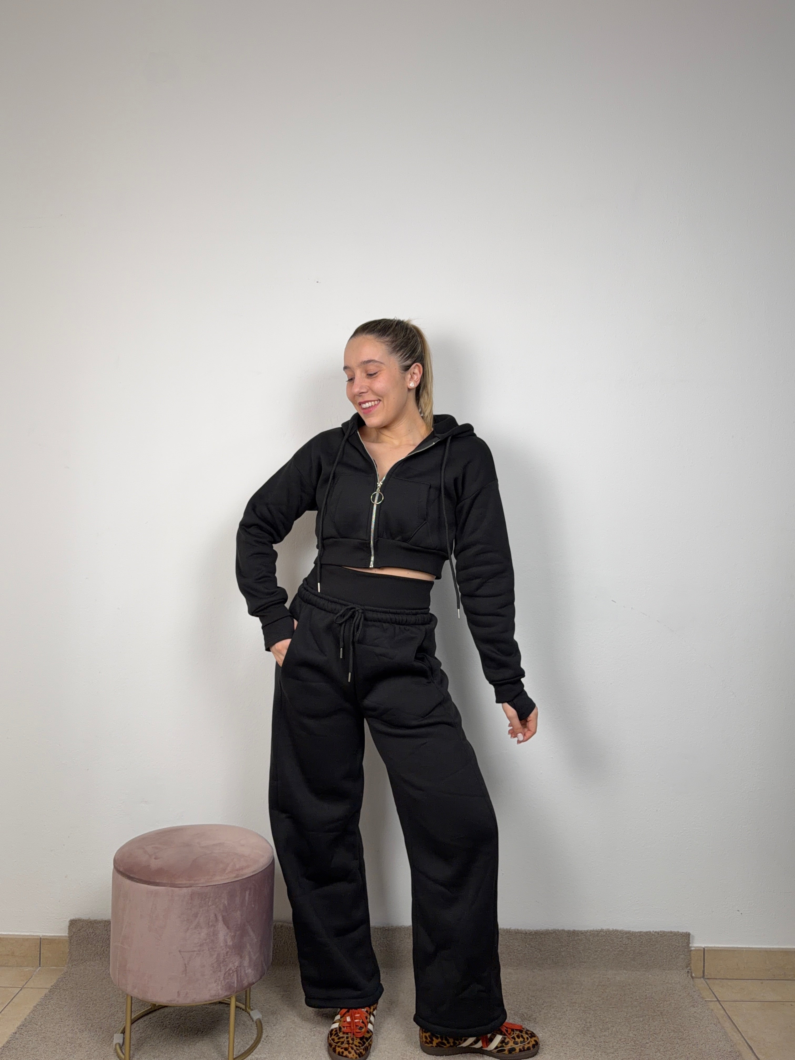 COORDINATO FELPATO NERO