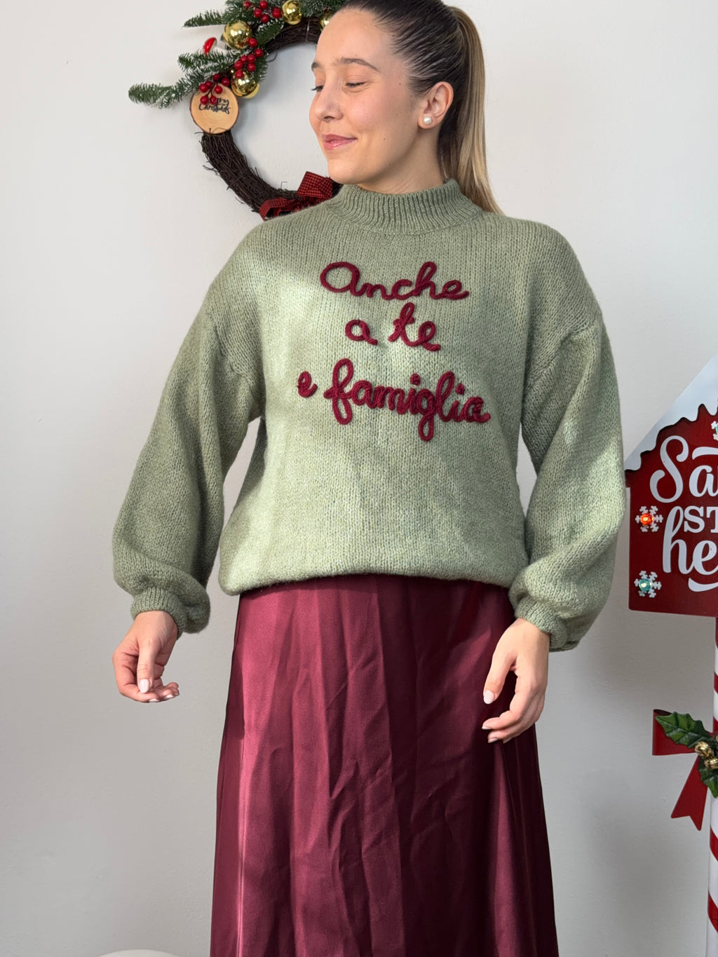 MAGLIONE ANCHE A TE E FAM VERDE