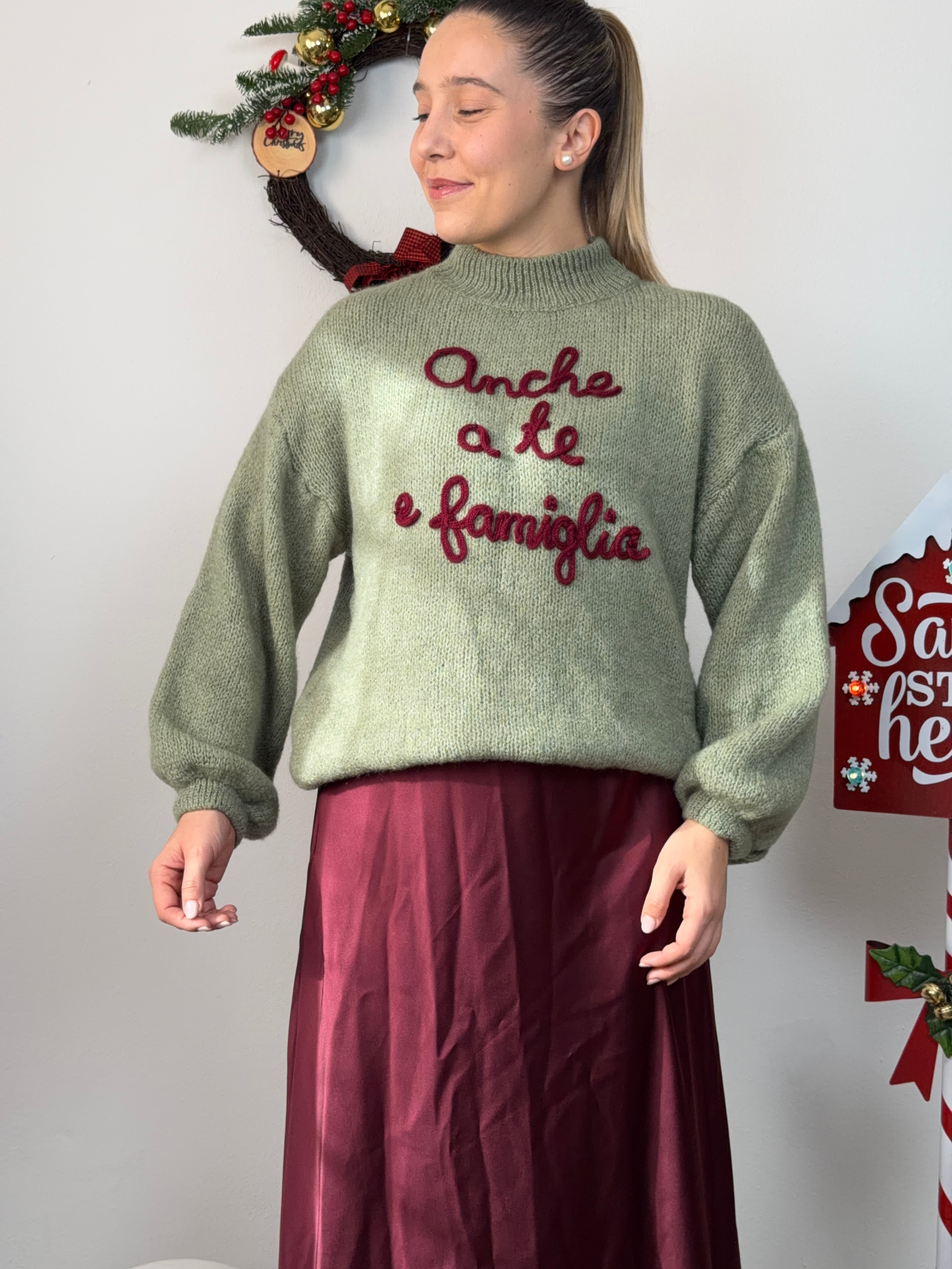 MAGLIONE ANCHE A TE E FAM VERDE