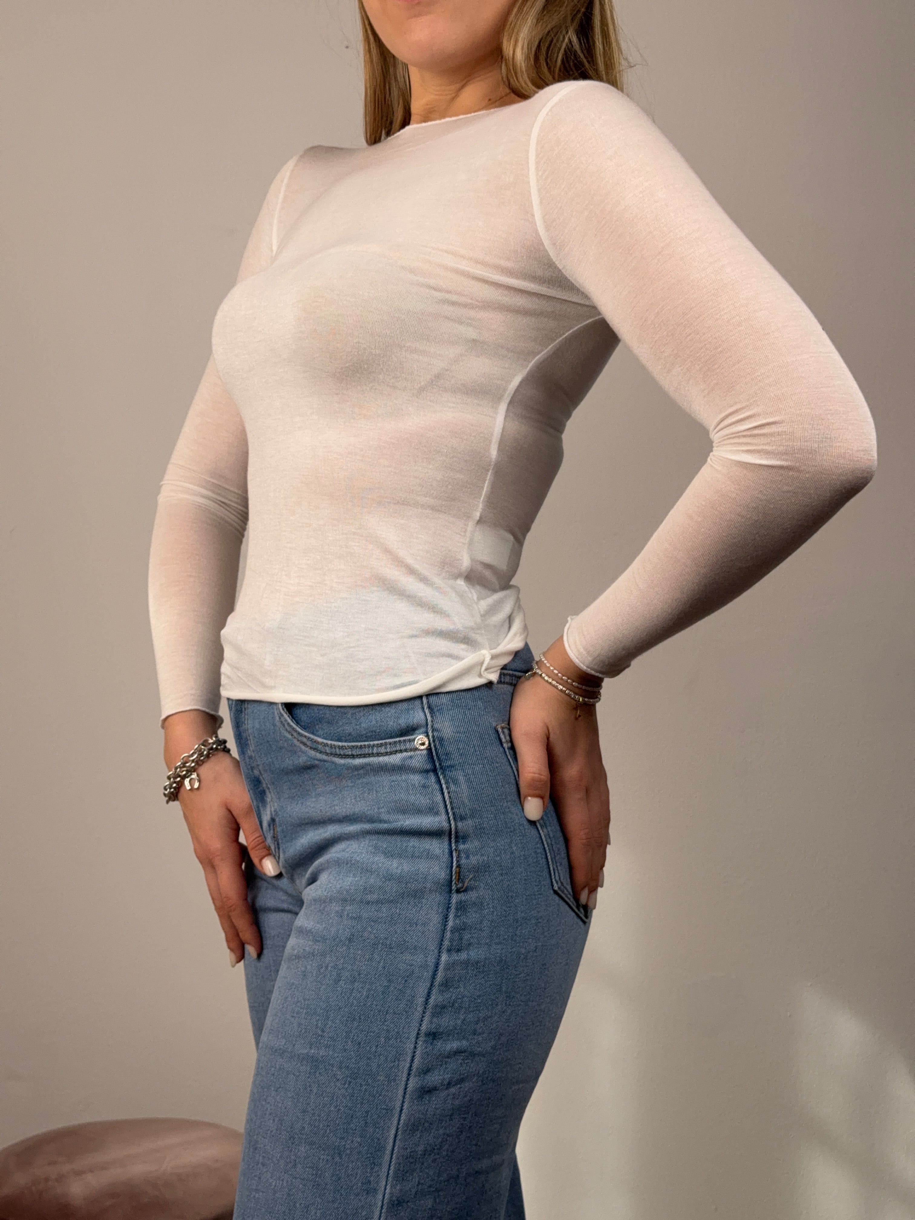 MAGLIA CASHMERE BIANCA