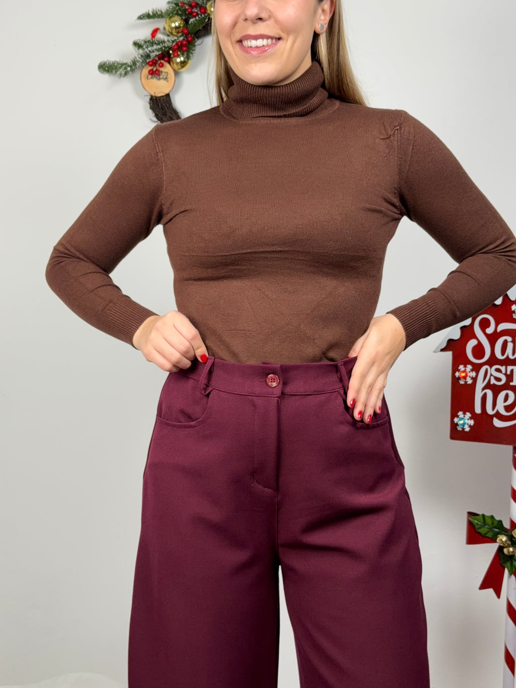 PANTALONE BALLOON BURGUNDY