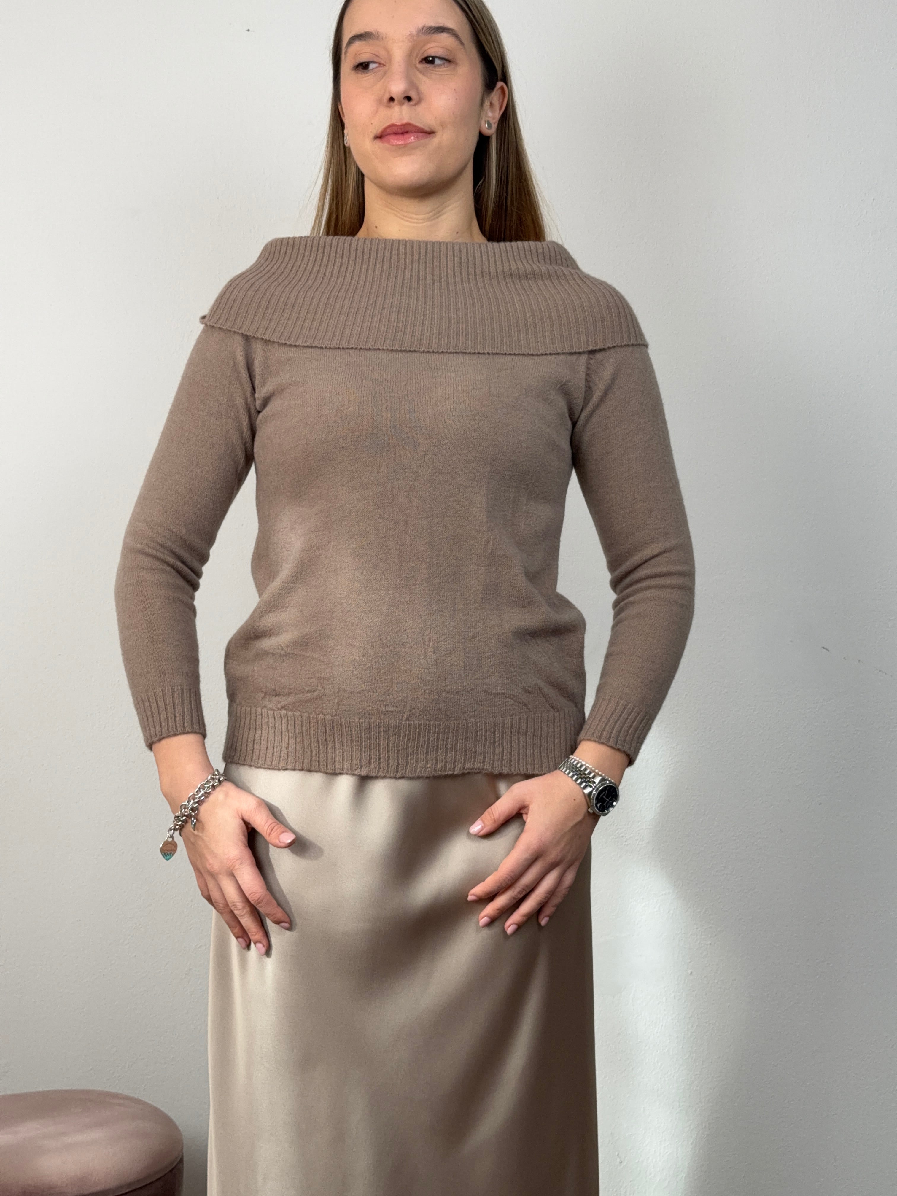 MAGLIONCINO COLLO BEIGE