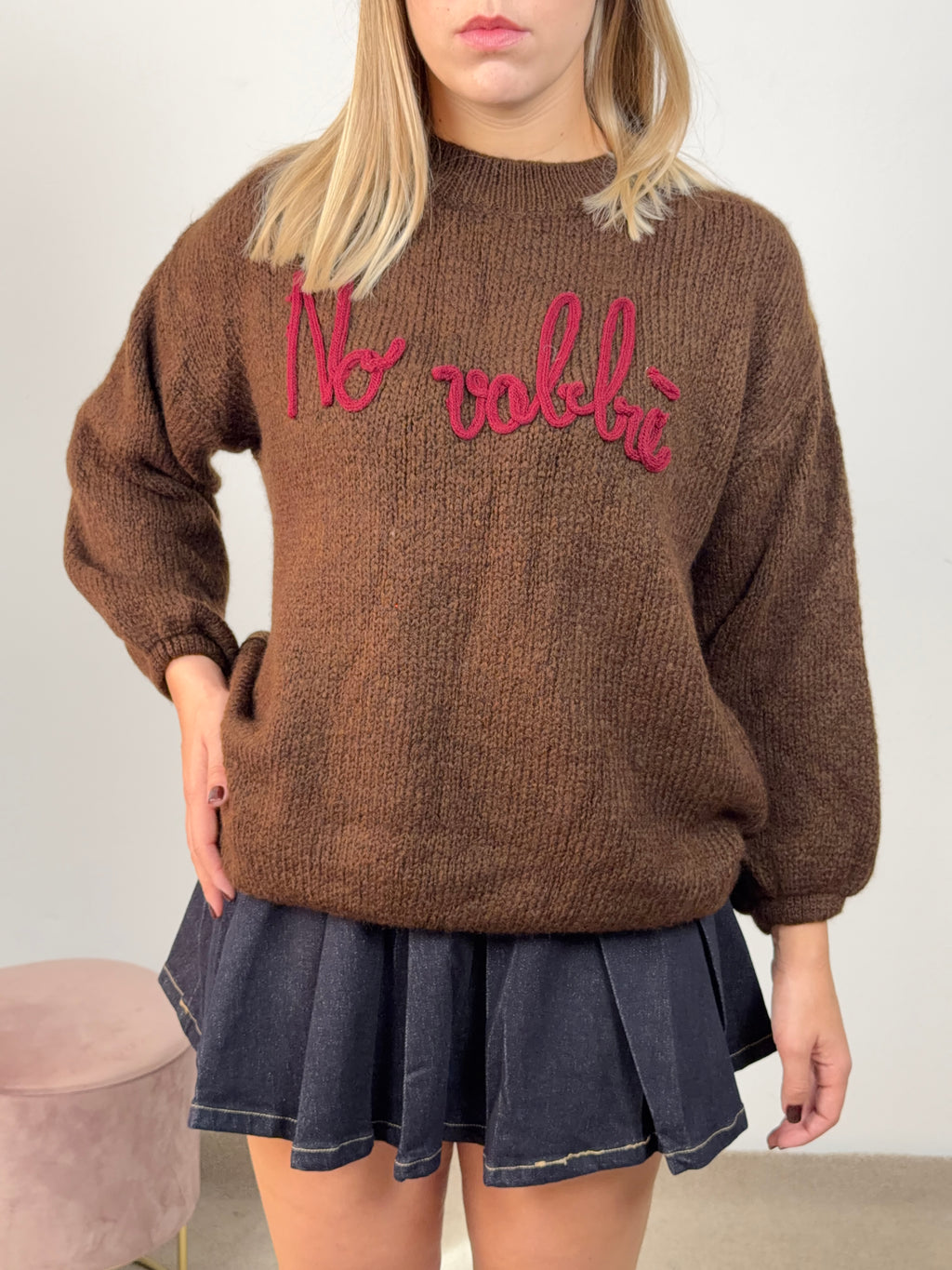MAGLIONE NO VABBÈ MARRONE