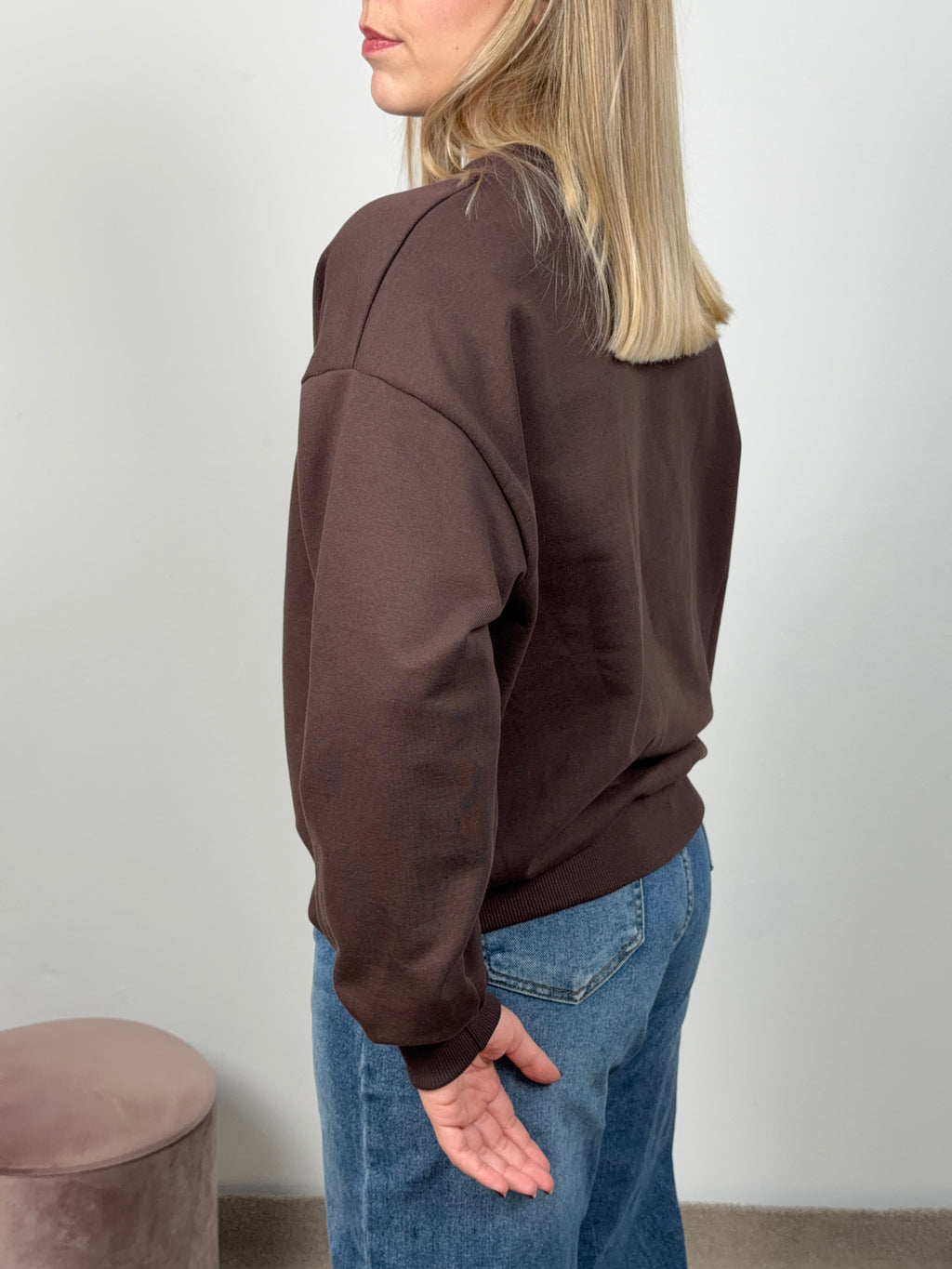 FELPA TIME GARZATA MARRONE