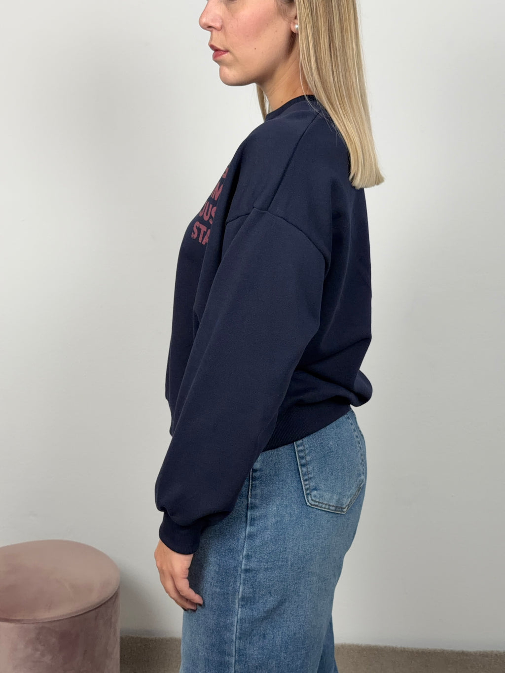 FELPA TIME GARZATA BLU