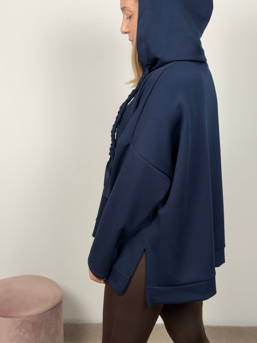 FELPA TRECCIA BLU