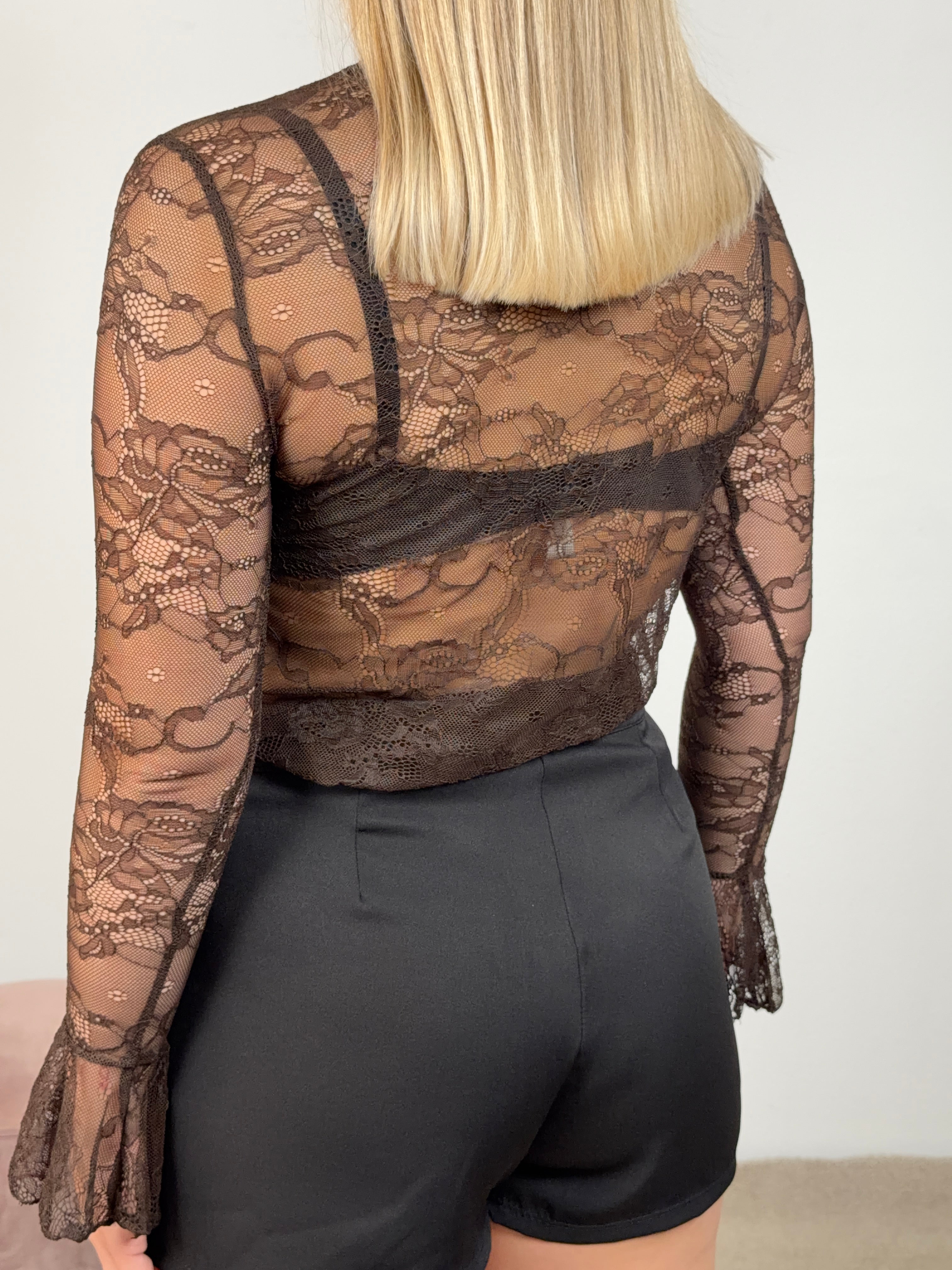 MAGLIA PIZZO MARRONE