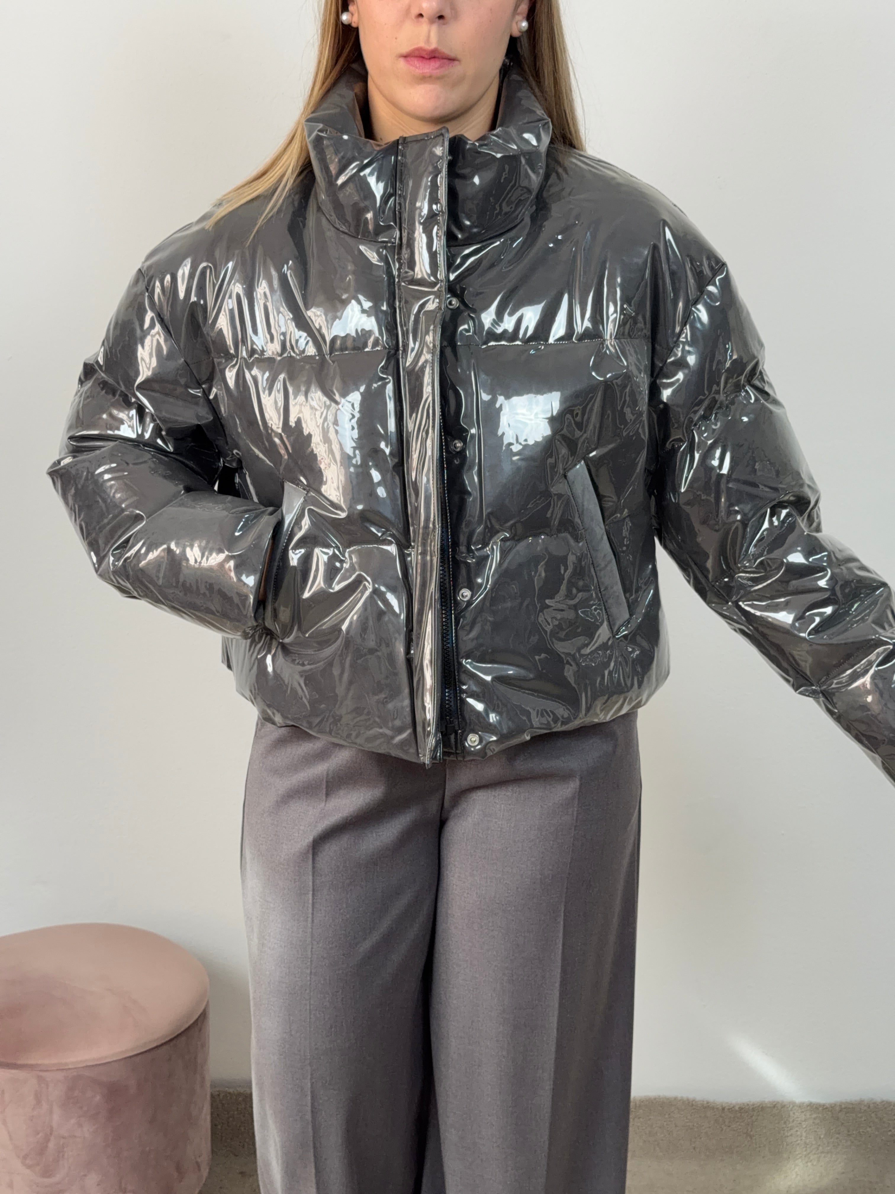 GIUBBOTTO VERNICE NERA LUMINA