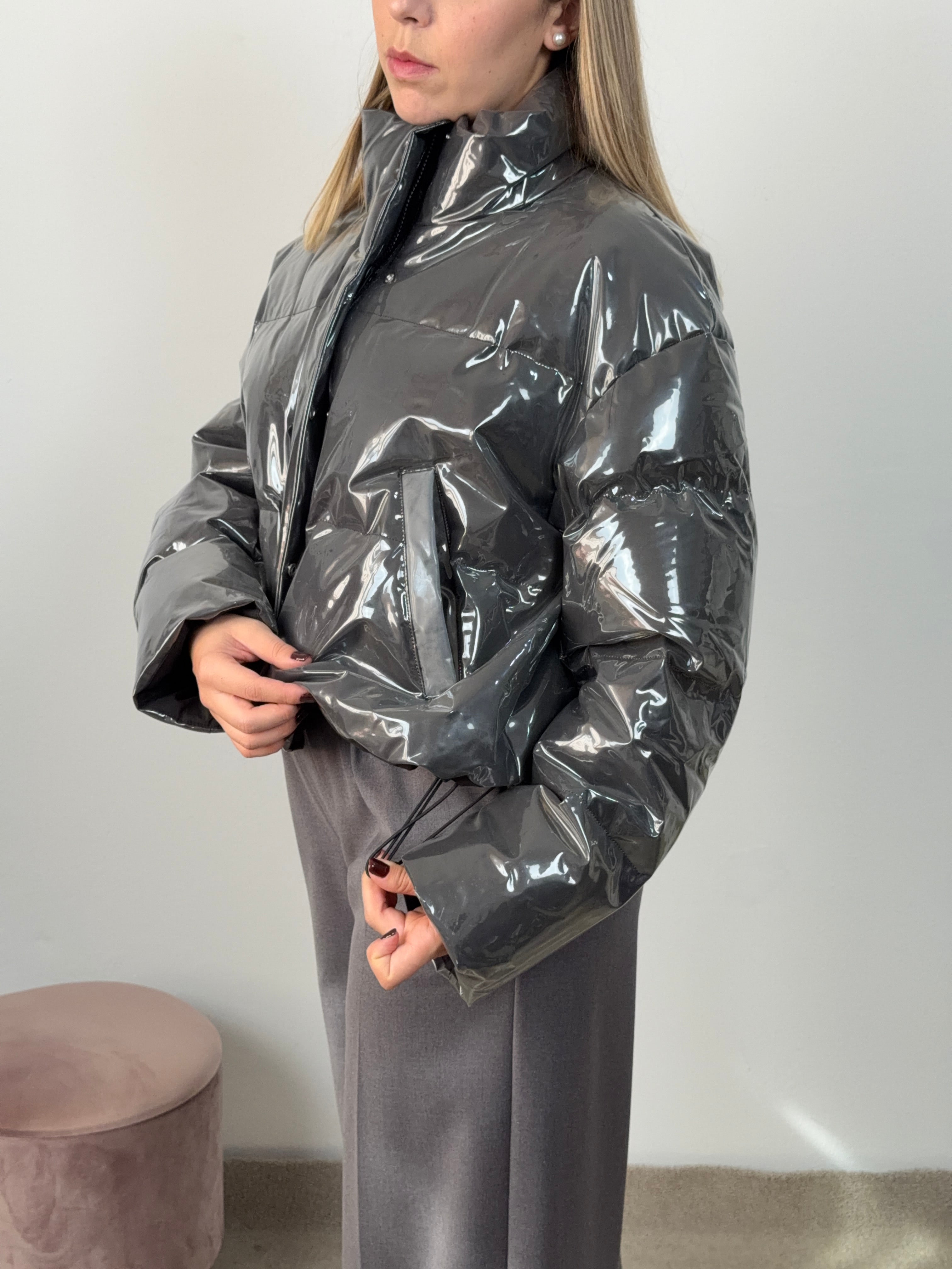 GIUBBOTTO VERNICE NERA LUMINA