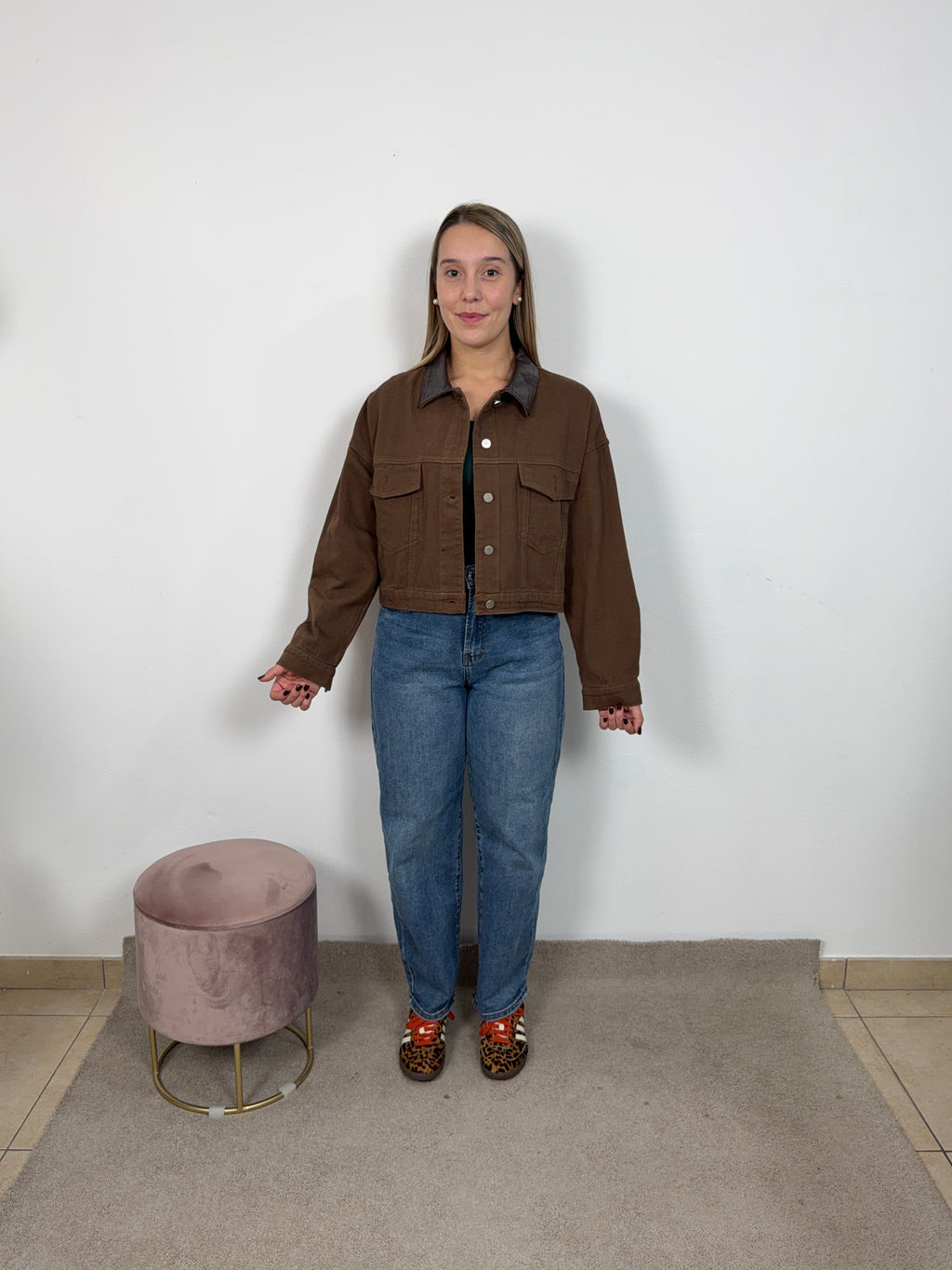 GIACCA JEANS ECO MARRONE