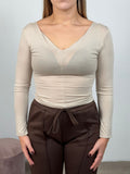 MAGLIA SEMITRASPARENTE BEIGE