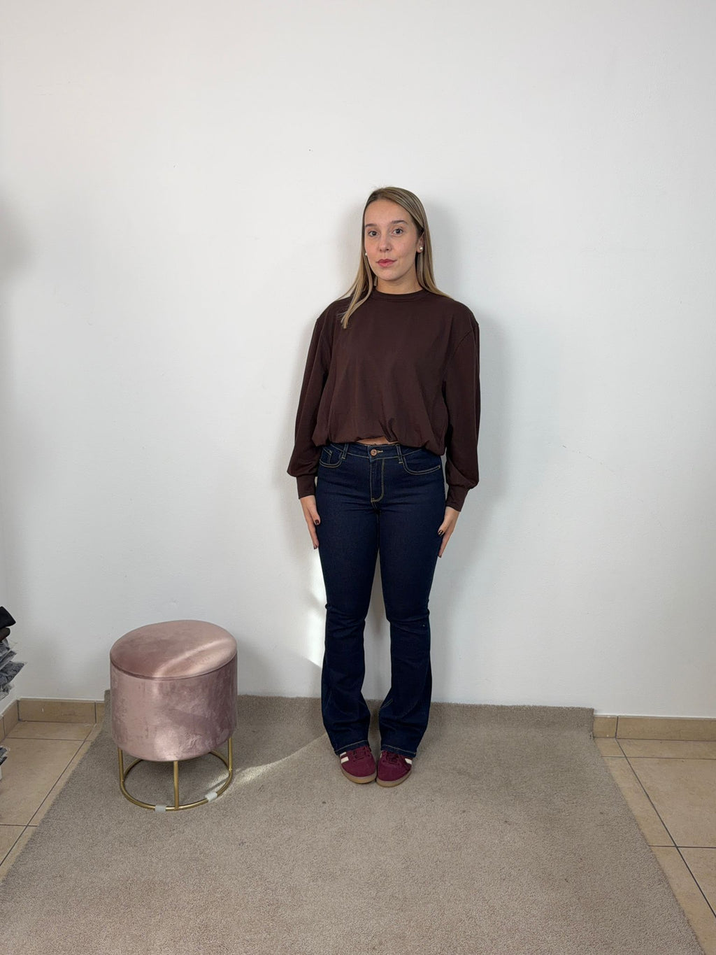 JEANS ZAMPA BLU