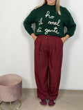 PANTALONE BALLOON BORDEAUX
