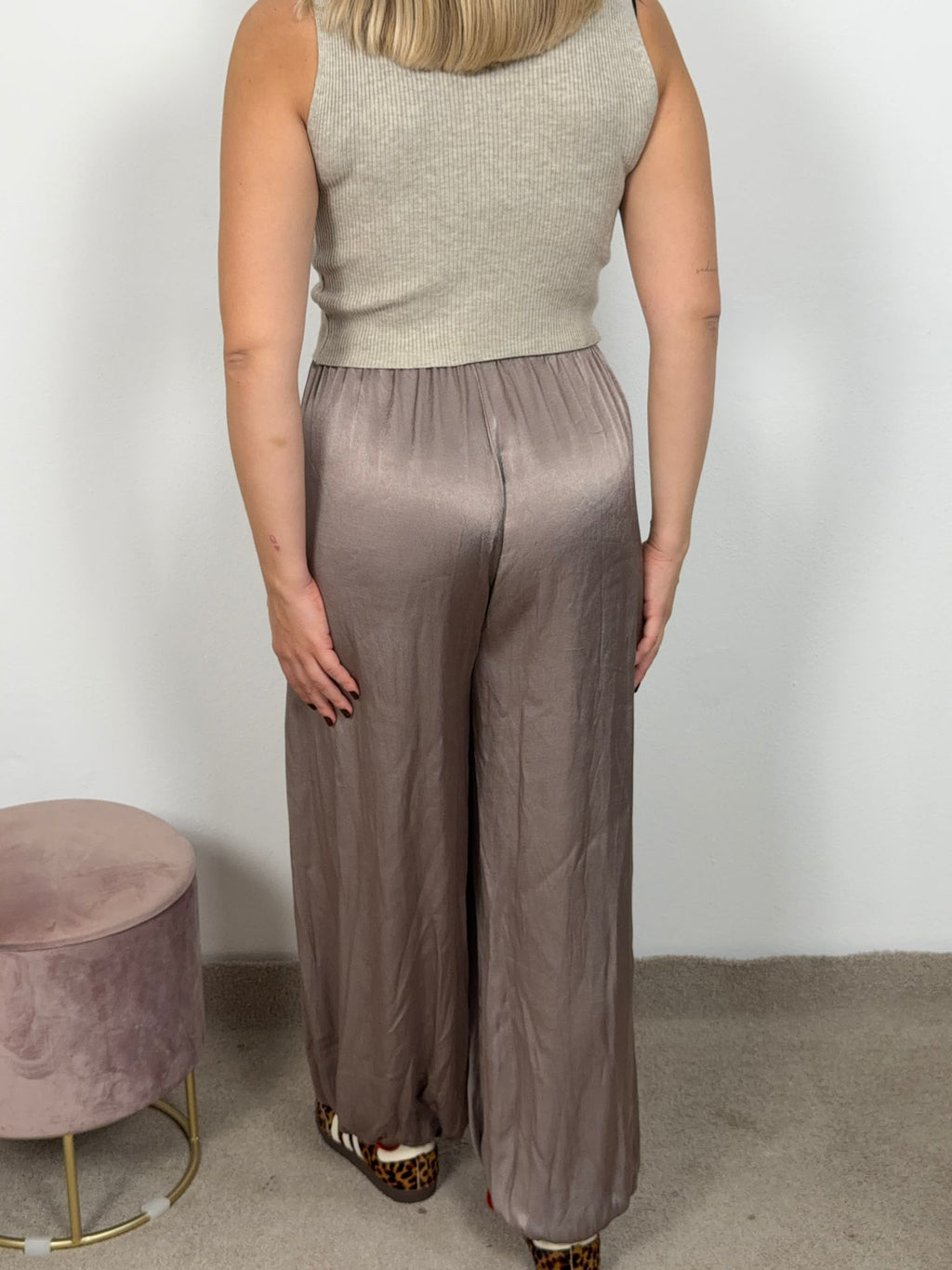 PANTALONE FLOWER TORTORA