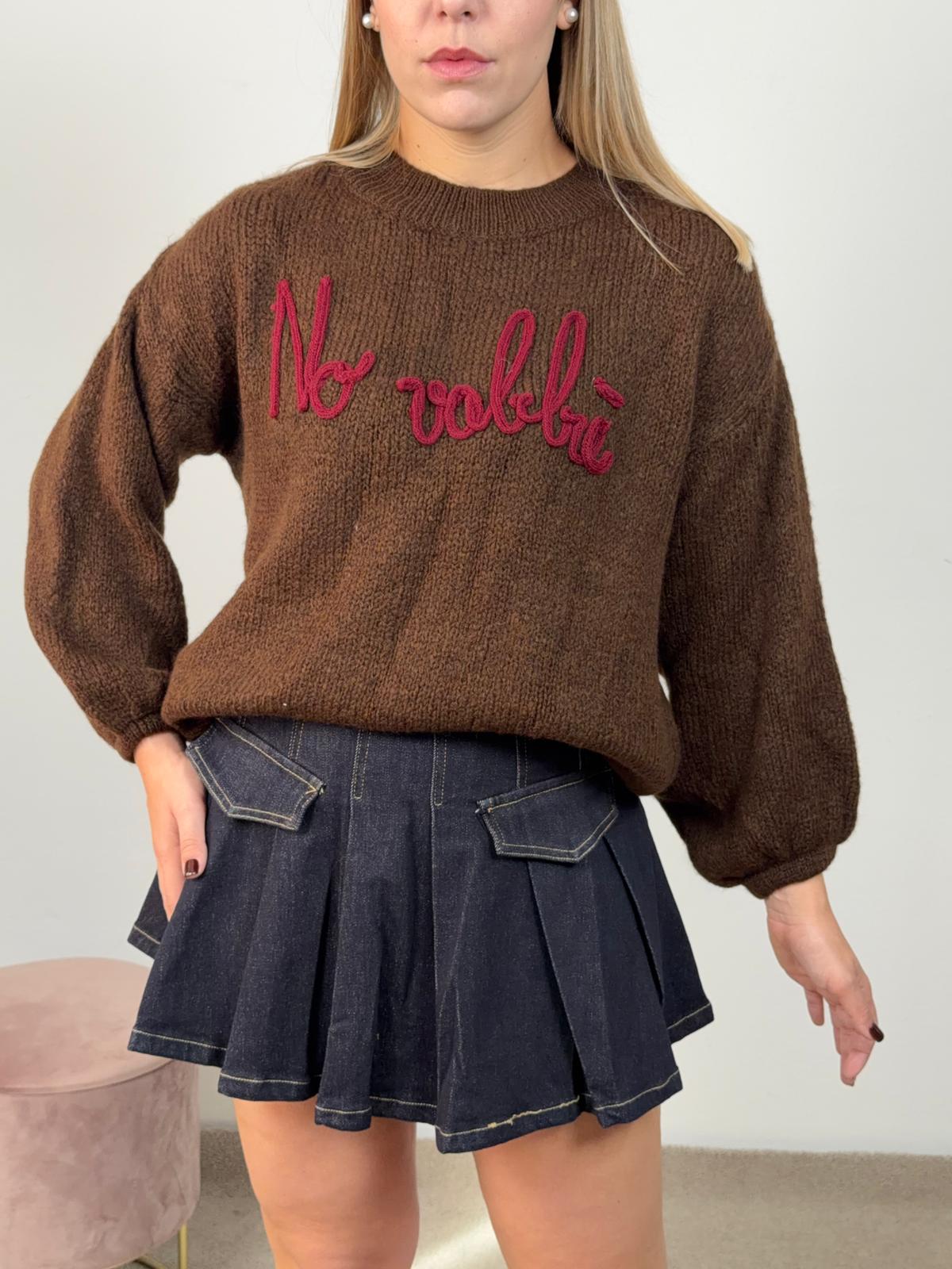 MAGLIONE NO VABBÈ MARRONE