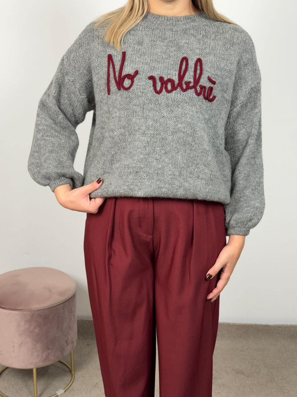MAGLIONE NO VABBÈ GRIGIO