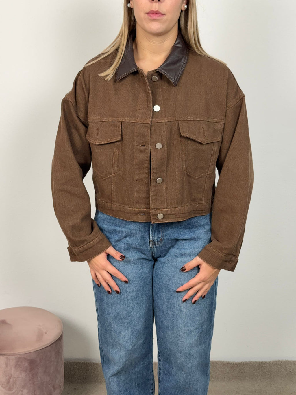 GIACCA JEANS ECO MARRONE