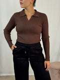 MAGLIA SCHOOL MARRONE